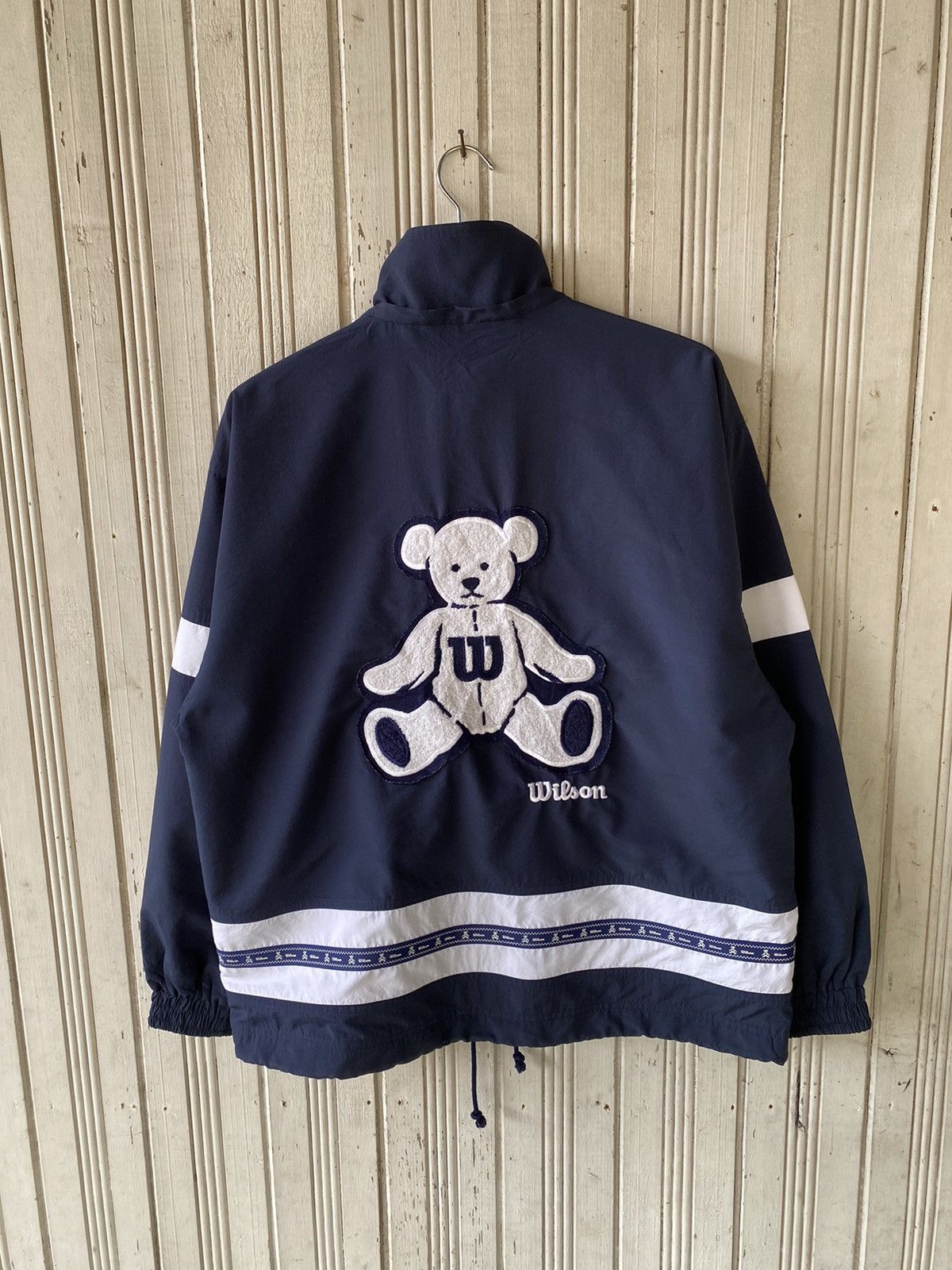 Wilson Vintage 90s Wilson Big logo Bear Nylon Jacket Size US L / EU 52-54 / 3 - 2 Thumbnail