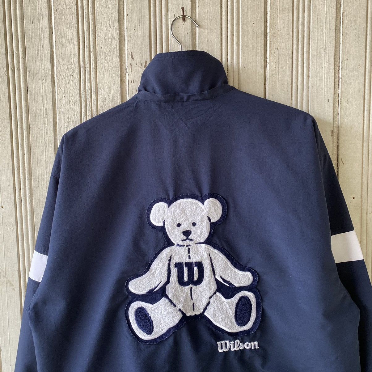 Wilson Vintage 90s Wilson Big logo Bear Nylon Jacket Size US L / EU 52-54 / 3 - 4 Thumbnail