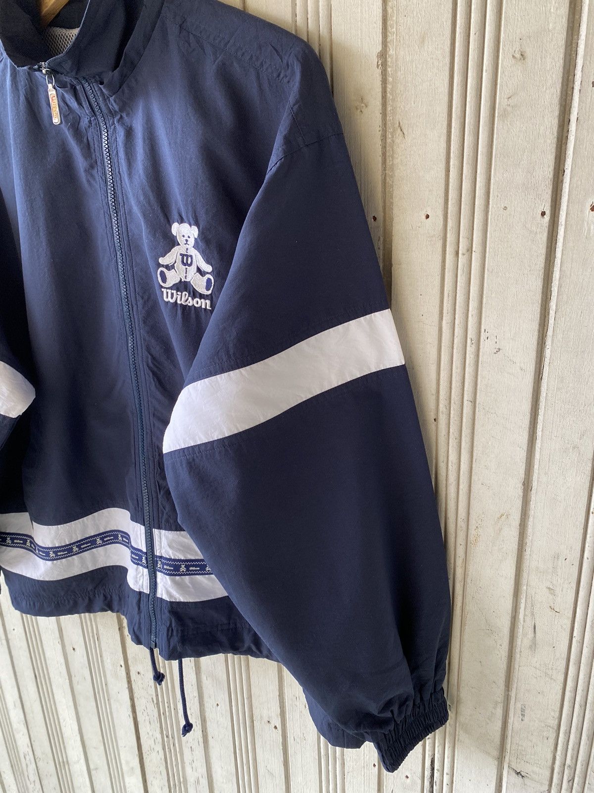 Wilson Vintage 90s Wilson Big logo Bear Nylon Jacket Size US L / EU 52-54 / 3 - 7 Thumbnail