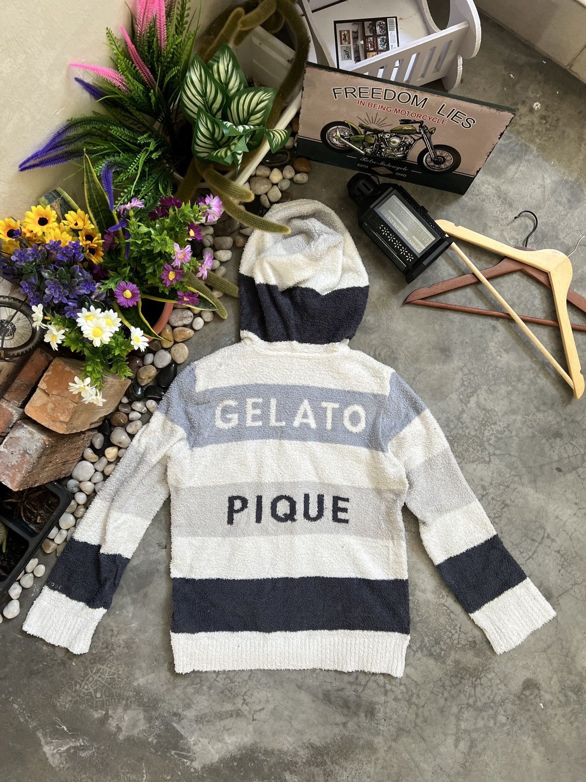 Japanese Brand × Vintage 🔥🔥 Gelato Pique 🔥🔥 Deep Pile Fleece Jacket With Hoodie Size US M / EU 48-50 / 2 - 1 Thumbnail