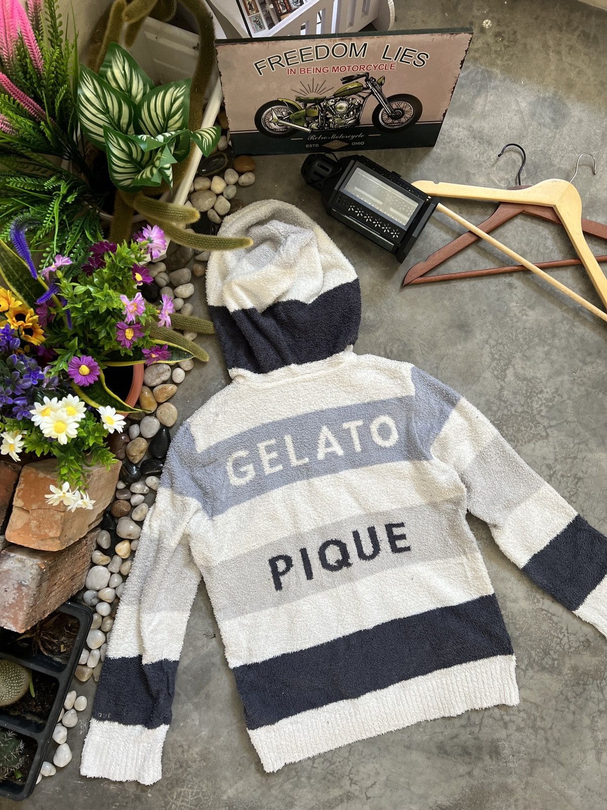 Japanese Brand × Vintage 🔥🔥 Gelato Pique 🔥🔥 Deep Pile Fleece Jacket With Hoodie Size US M / EU 48-50 / 2 - 3 Thumbnail