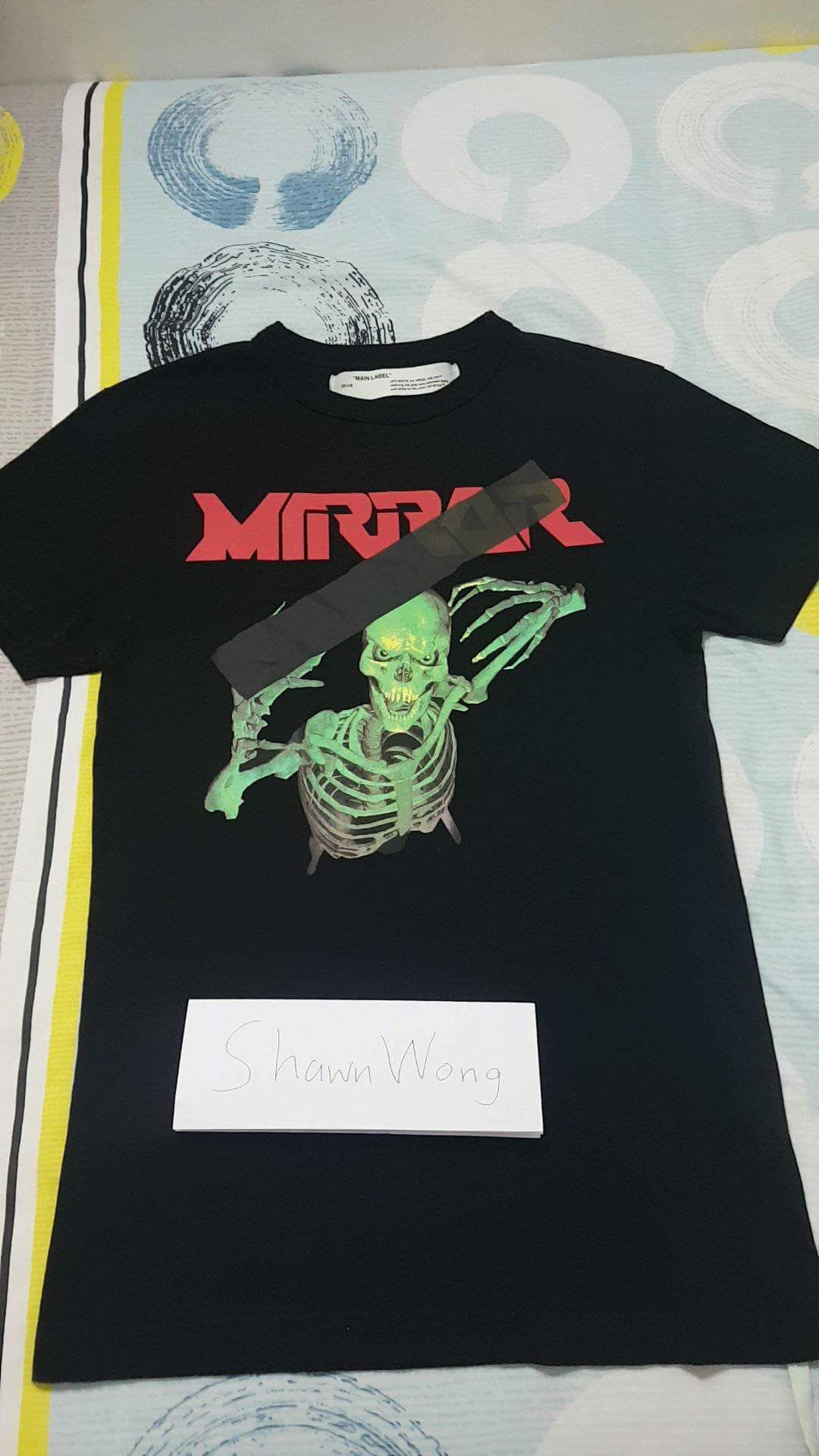 【OFF-WHITE】MIRROR SKULL TEE BLACK Off-White Mirror Skull Tee - Black / Multi – Kith