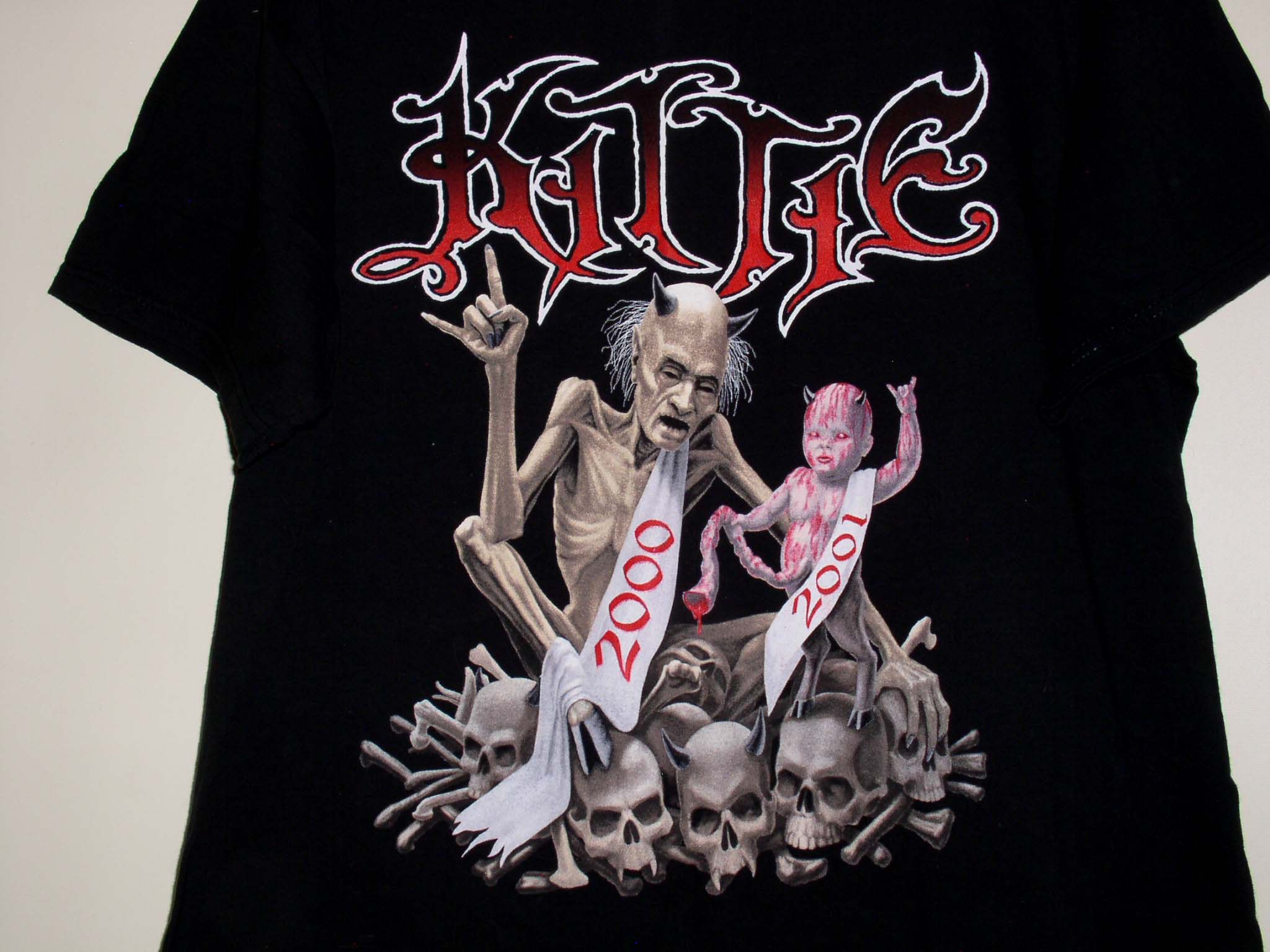 Vintage Kittie Band Concert T Shirt 2000 2001 Happy Fucking New Year Size US XL / EU 56 / 4 - 3 Thumbnail