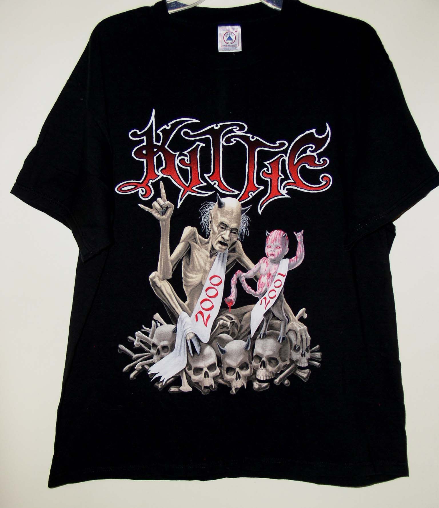 Vintage Kittie Band Concert T Shirt 2000 2001 Happy Fucking New Year Size US XL / EU 56 / 4 - 1 Thumbnail