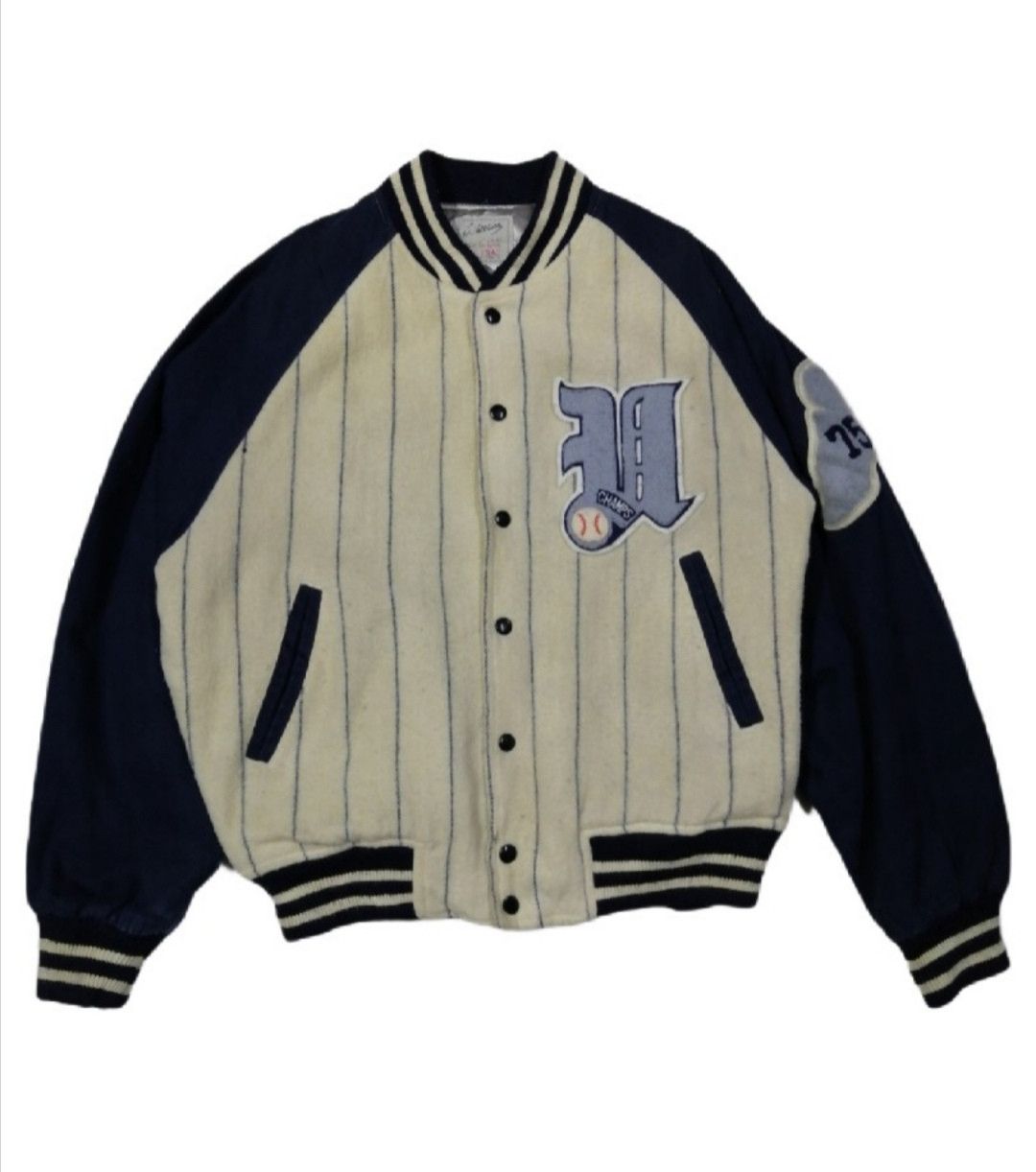 NBA BASEBALL Champs Athletics USAC Stripes Wool Varsity Jacket Size US L / EU 52-54 / 3 - 2 Thumbnail