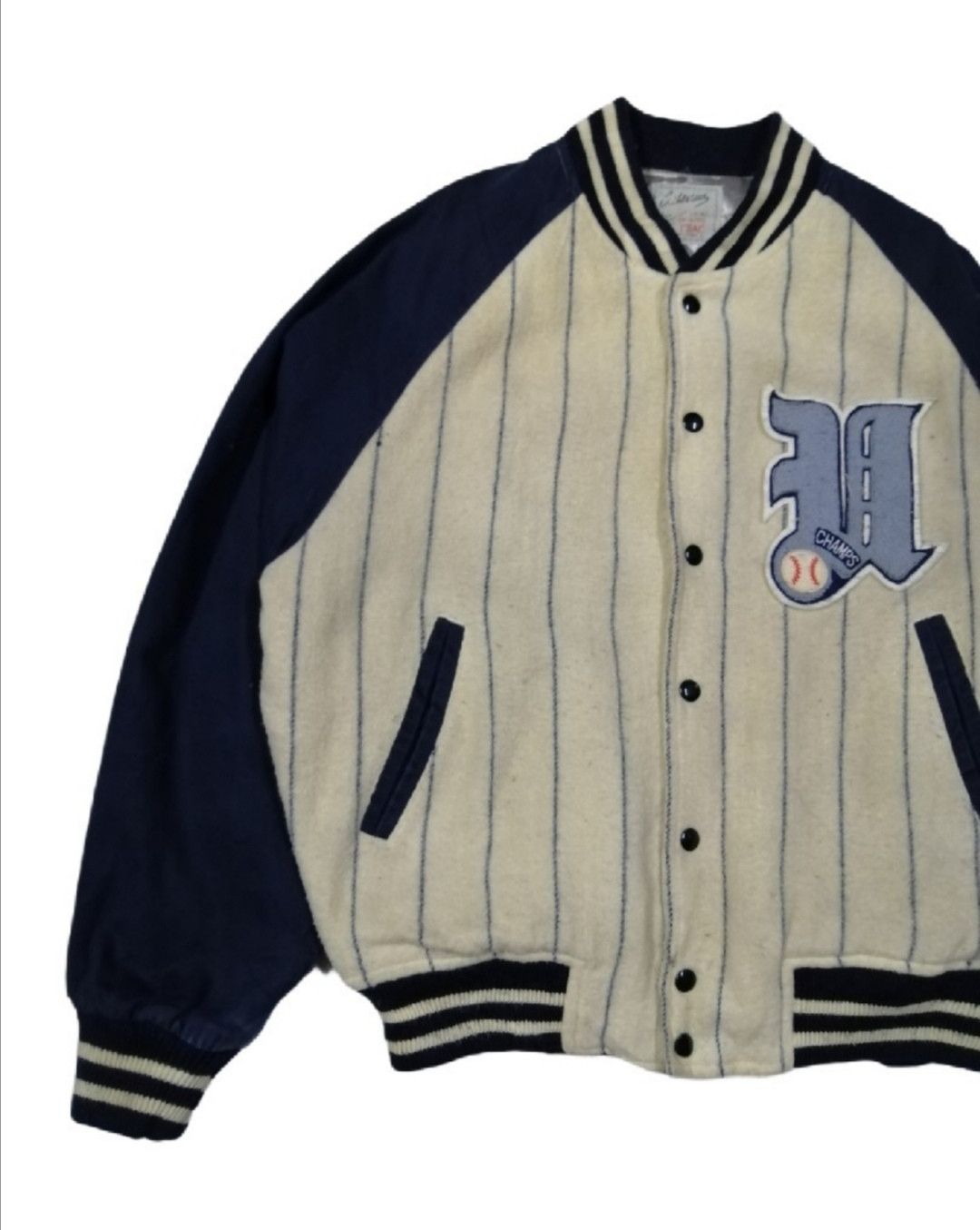 NBA BASEBALL Champs Athletics USAC Stripes Wool Varsity Jacket Size US L / EU 52-54 / 3 - 6 Thumbnail