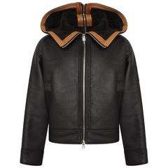 Y/Project – Hook and Eye Shearling Jacket Dark Brown/Off White