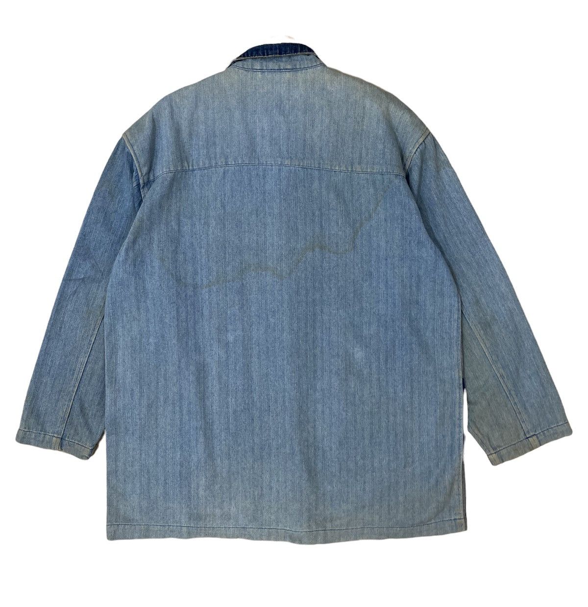 Blue Blue Japan × Indigo × Pure Blue Japan ICONIC🔥BLUE BLUE JAPAN PATCHWORK STRIPE WORKWEAR JACKET Size US L / EU 52-54 / 3 - 8 Thumbnail