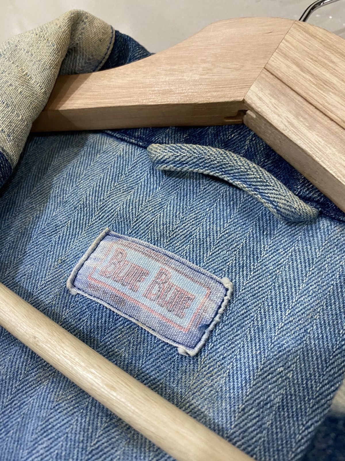 Blue Blue Japan × Indigo × Pure Blue Japan ICONIC🔥BLUE BLUE JAPAN PATCHWORK STRIPE WORKWEAR JACKET Size US L / EU 52-54 / 3 - 11 Thumbnail