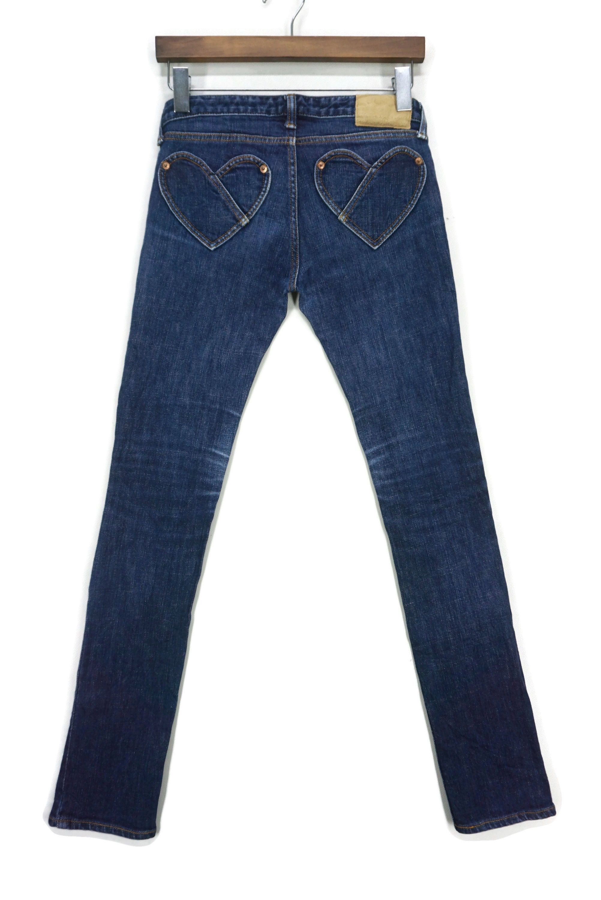 image of Rockers X-Girl Skinny Punk Love Shape Pocket Sonic Youth Kim Gordon in Blue, Women's (Size 26)