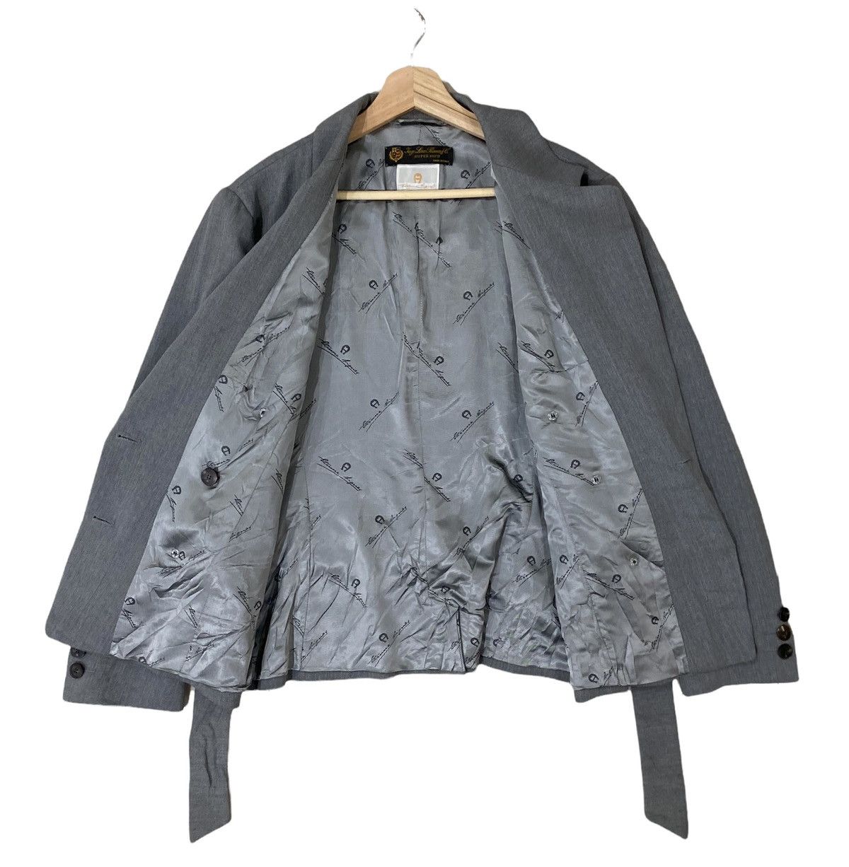 Loro Piana 🇮🇹 LORO PIANA BACK BELT DOUBLE BREASTED WOOL JACKET Size US S / EU 44-46 / 1 - 6 Thumbnail