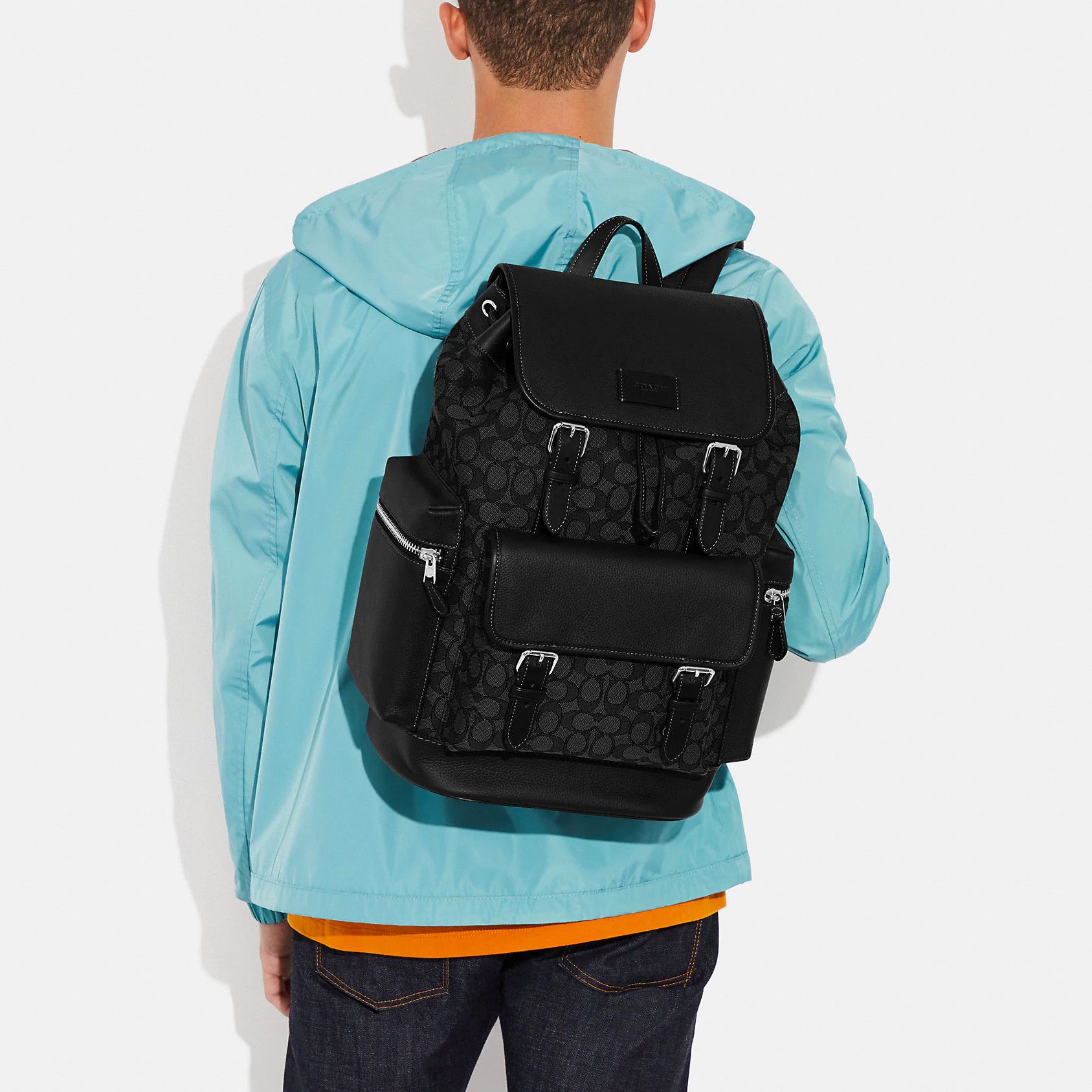 Coach MEN's Sprint Backpack In Signature Jacquard CE523 Size ONE SIZE - 9 Thumbnail