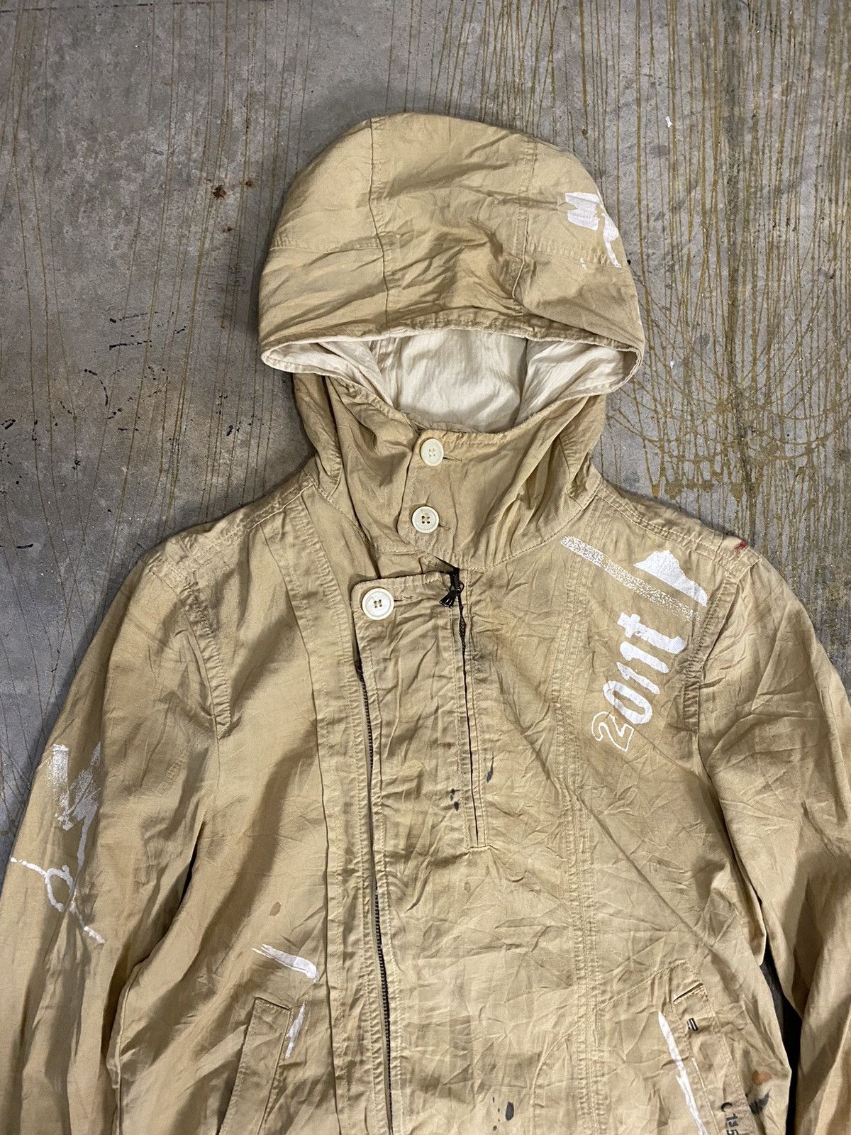 14th Addiction × Diesel × Japanese Brand Rusty stain Graffiti Anorak jacket Size US M / EU 48-50 / 2 - 3 Thumbnail