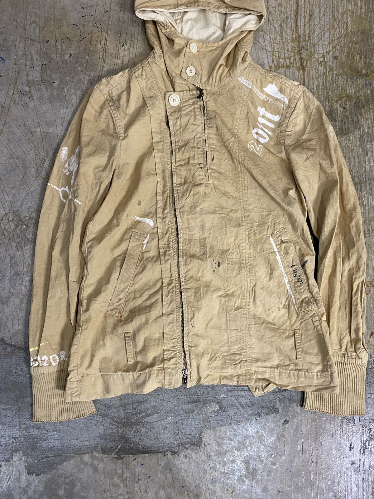 14th Addiction × Diesel × Japanese Brand Rusty stain Graffiti Anorak jacket Size US M / EU 48-50 / 2 - 4 Thumbnail