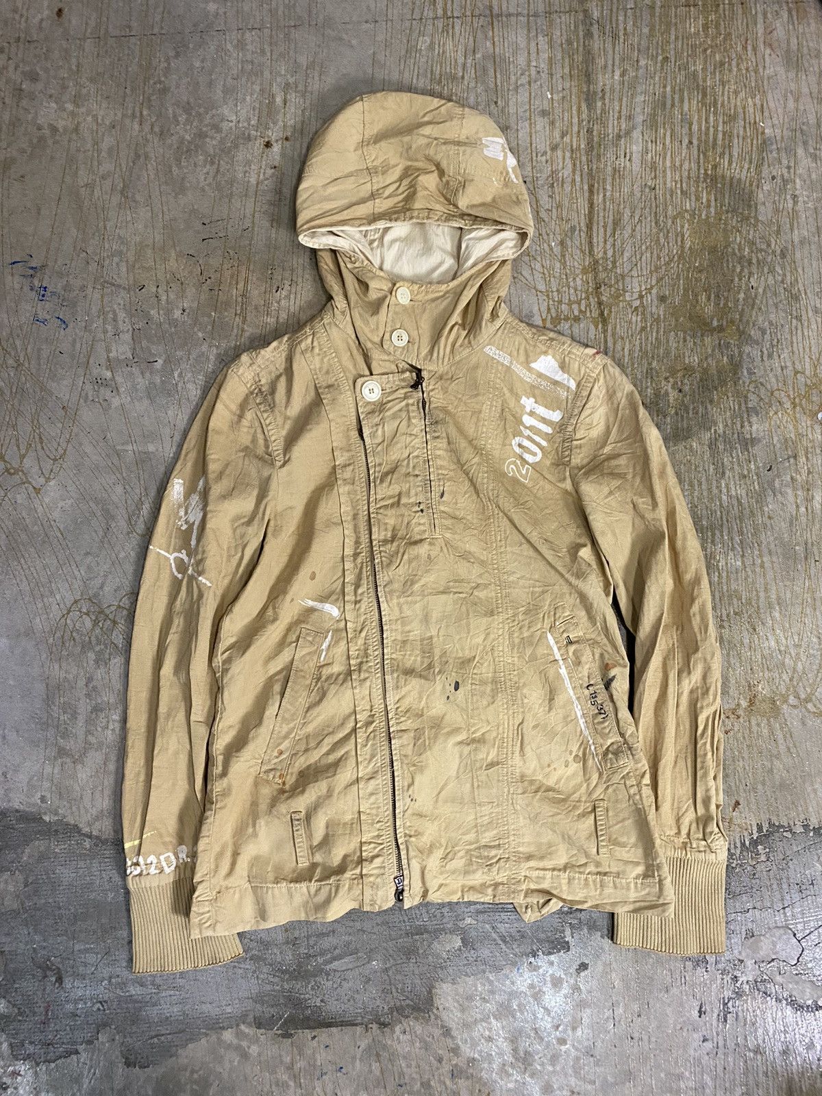 14th Addiction × Diesel × Japanese Brand Rusty stain Graffiti Anorak jacket Size US M / EU 48-50 / 2 - 2 Thumbnail