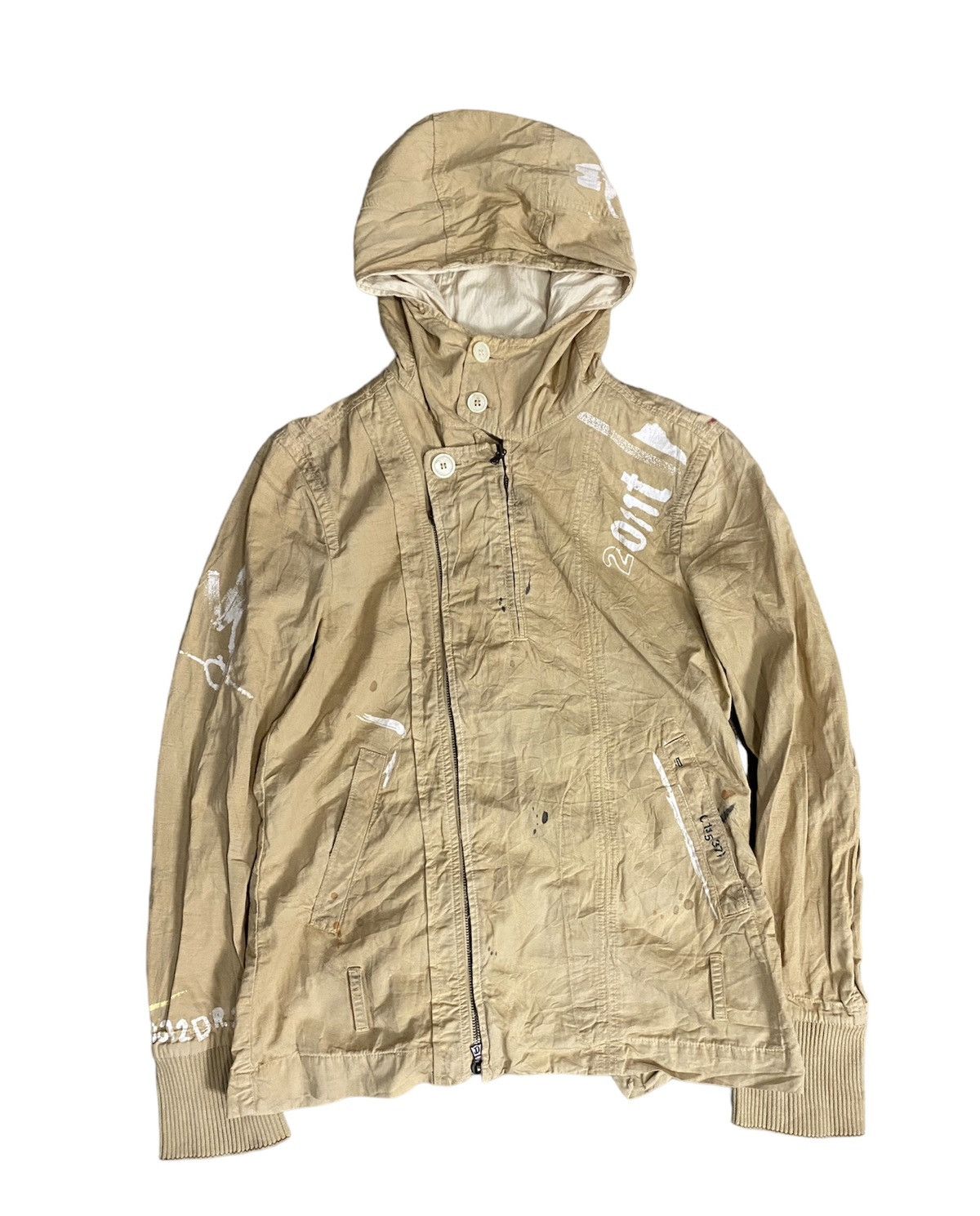 14th Addiction × Diesel × Japanese Brand Rusty stain Graffiti Anorak jacket Size US M / EU 48-50 / 2 - 1 Thumbnail