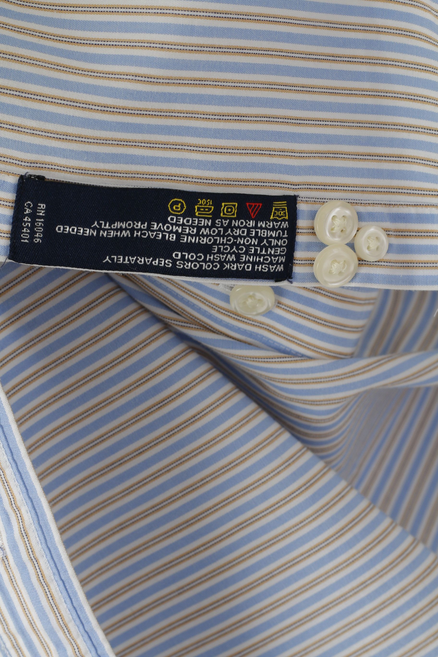Nautica Nautica Men 34/35 16.5 XXL Casual Shirt Blue Striped 2805 Size US XXL / EU 58 / 5 - 6 Thumbnail