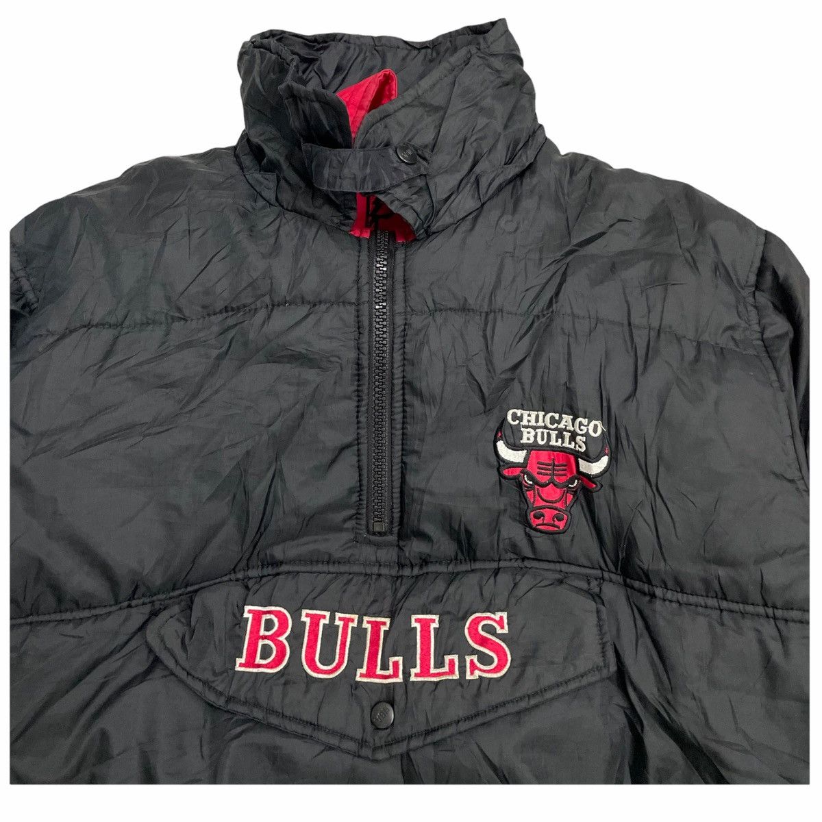 NBA × Pro Player 💥 NBA CHICAGO BULLS REVERSIBLE PUFFER ANORAK JACKET Size US L / EU 52-54 / 3 - 4 Thumbnail