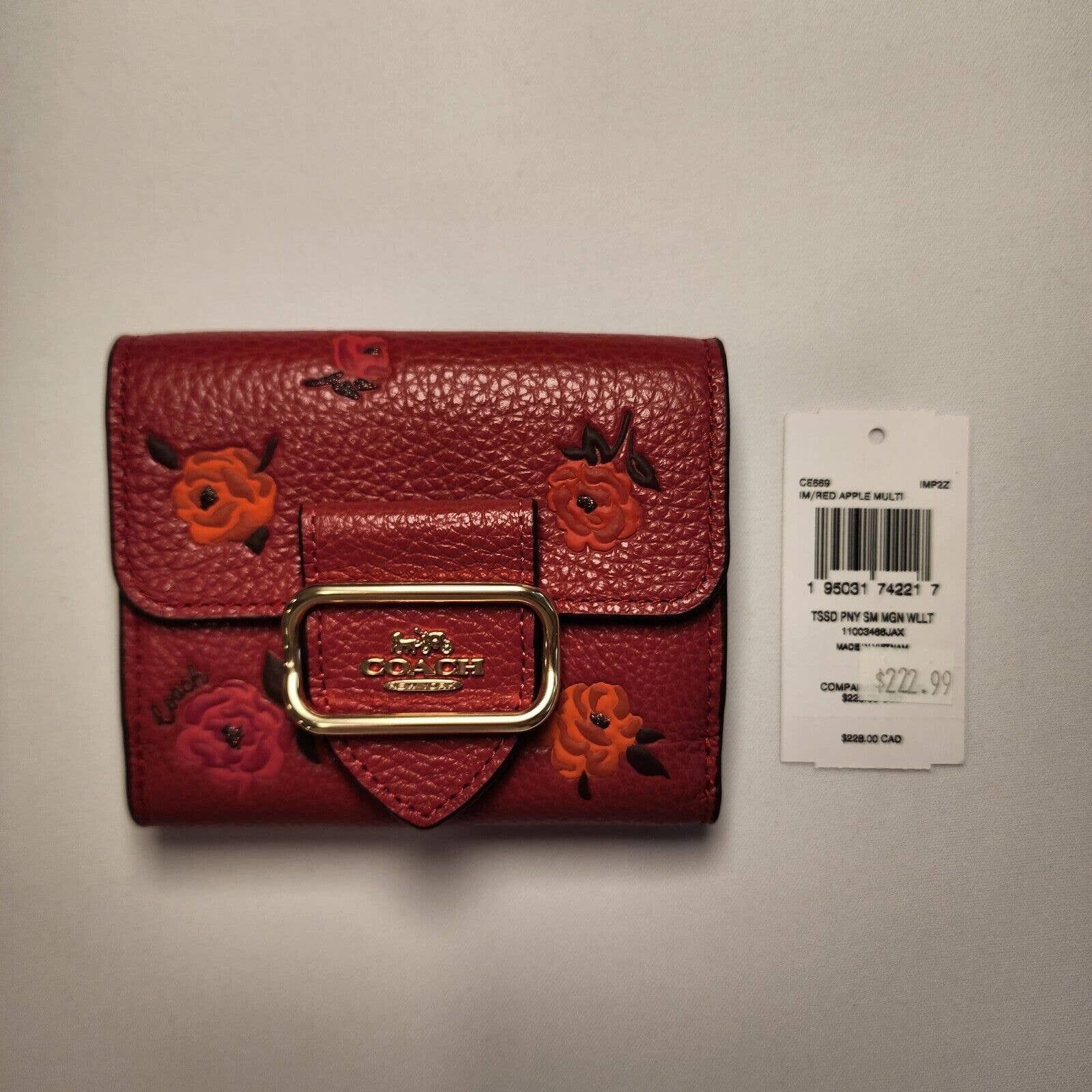 COACH Snap Wallet With Lips Print 財布 CZ951 NWT Snap Wallet Pebbled Leather With Lips Print CZ951
