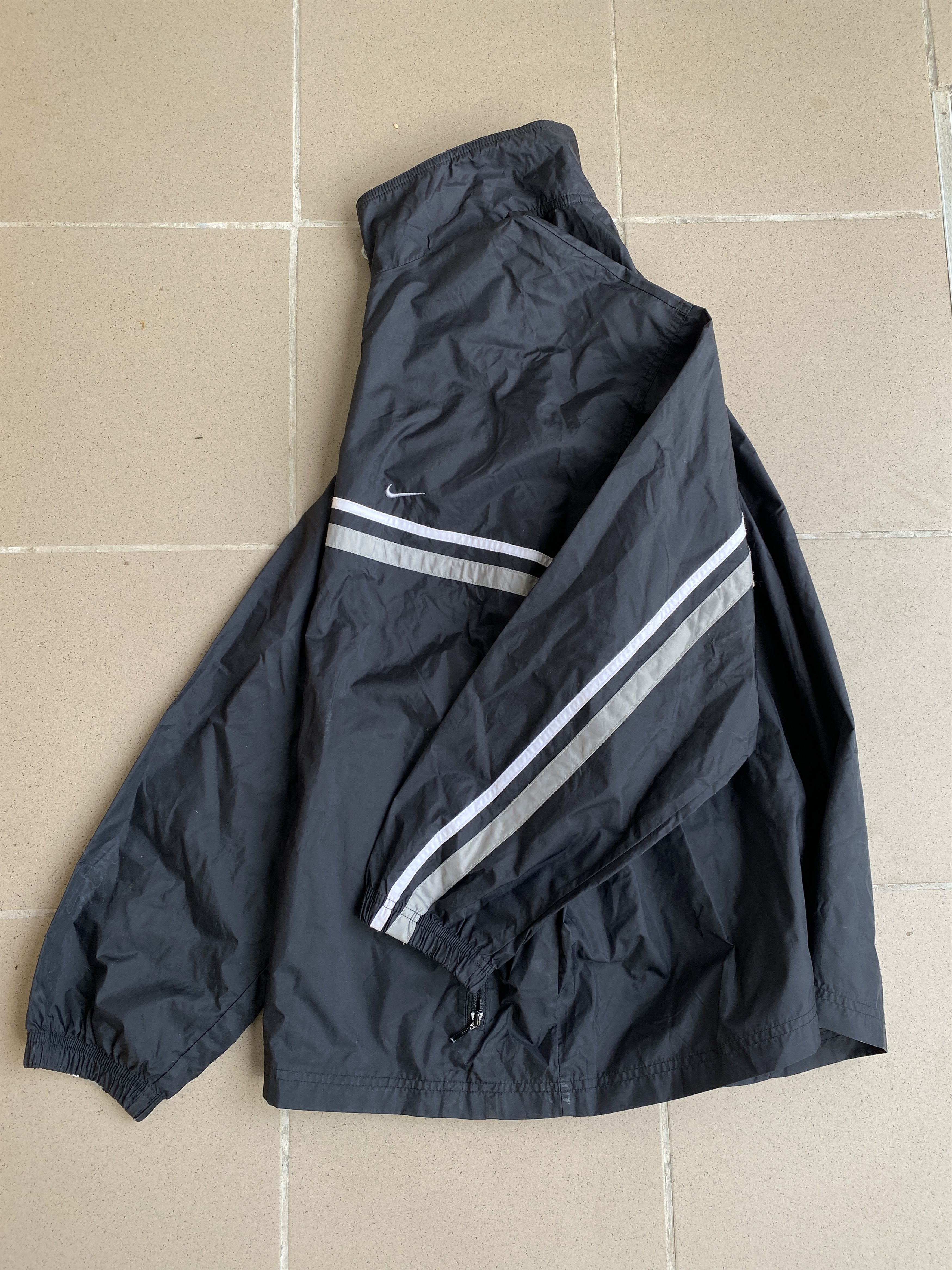 Nike Vintage Y2K Nike Nylon Drill Track Jacket Mini Swoosh Size US XL / EU 56 / 4 - 2 Thumbnail
