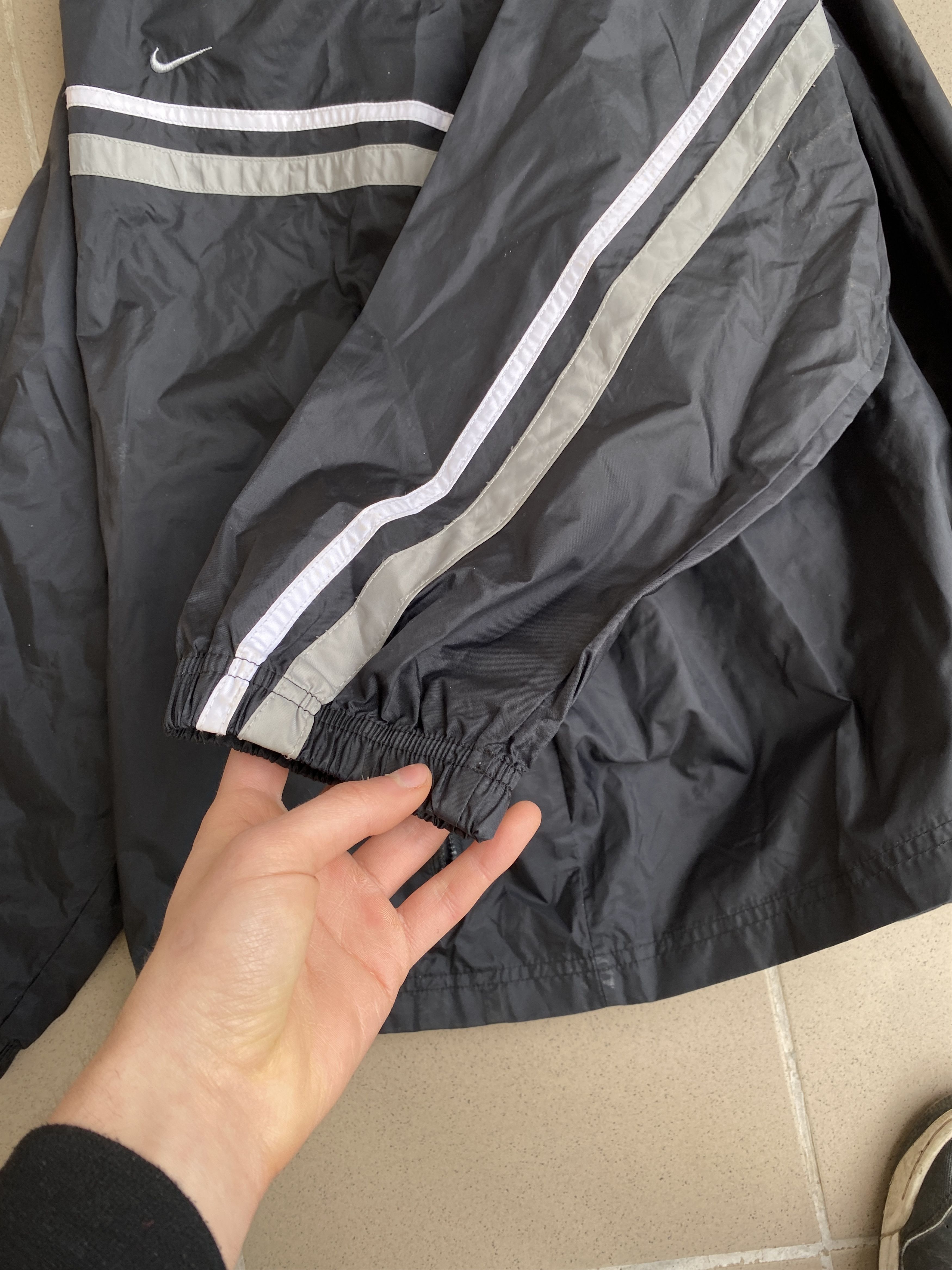 Nike Vintage Y2K Nike Nylon Drill Track Jacket Mini Swoosh Size US XL / EU 56 / 4 - 3 Thumbnail