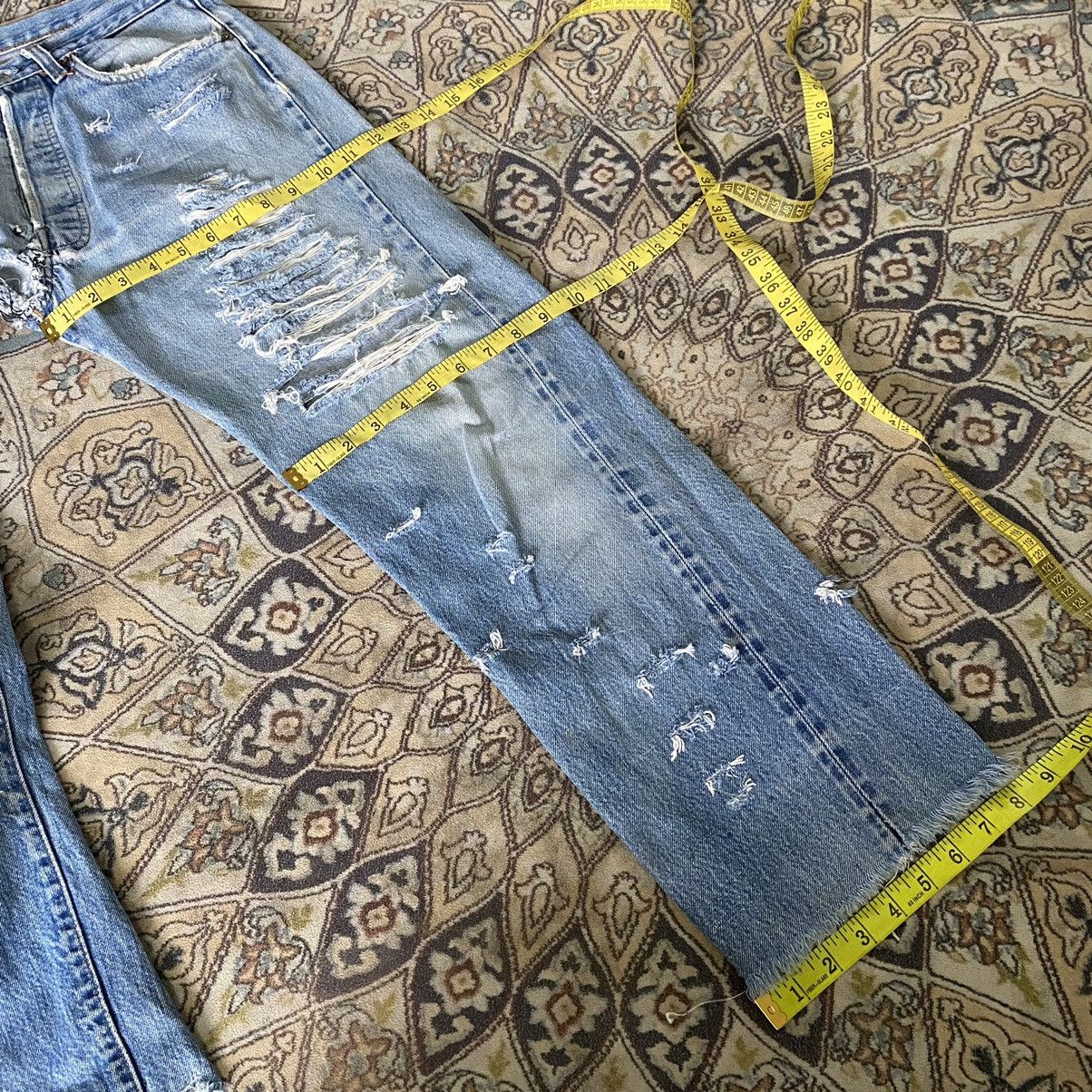 Levi's Vintage 80s Levis 501 Redline Thrashed Jeans Size US 32 / EU 48 - 25 Thumbnail