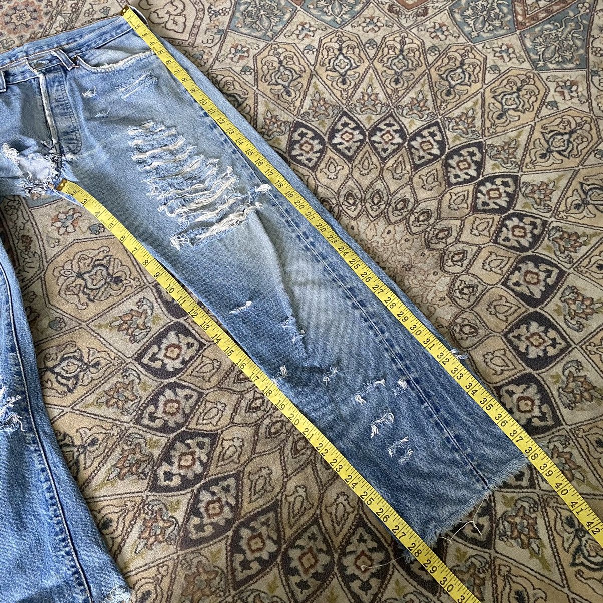 Levi's Vintage 80s Levis 501 Redline Thrashed Jeans Size US 32 / EU 48 - 24 Thumbnail