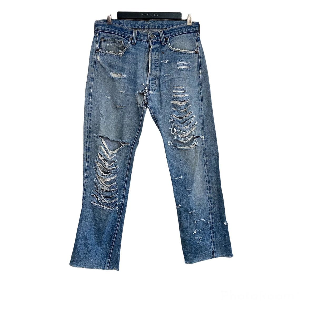 Levi's Vintage 80s Levis 501 Redline Thrashed Jeans Size US 32 / EU 48 - 1 Thumbnail