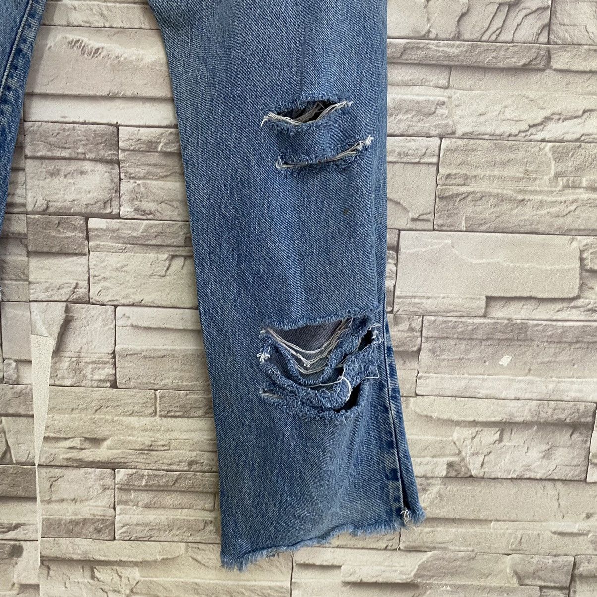 Levi's Vintage 80s Levis 501 Redline Thrashed Jeans Size US 32 / EU 48 - 17 Thumbnail
