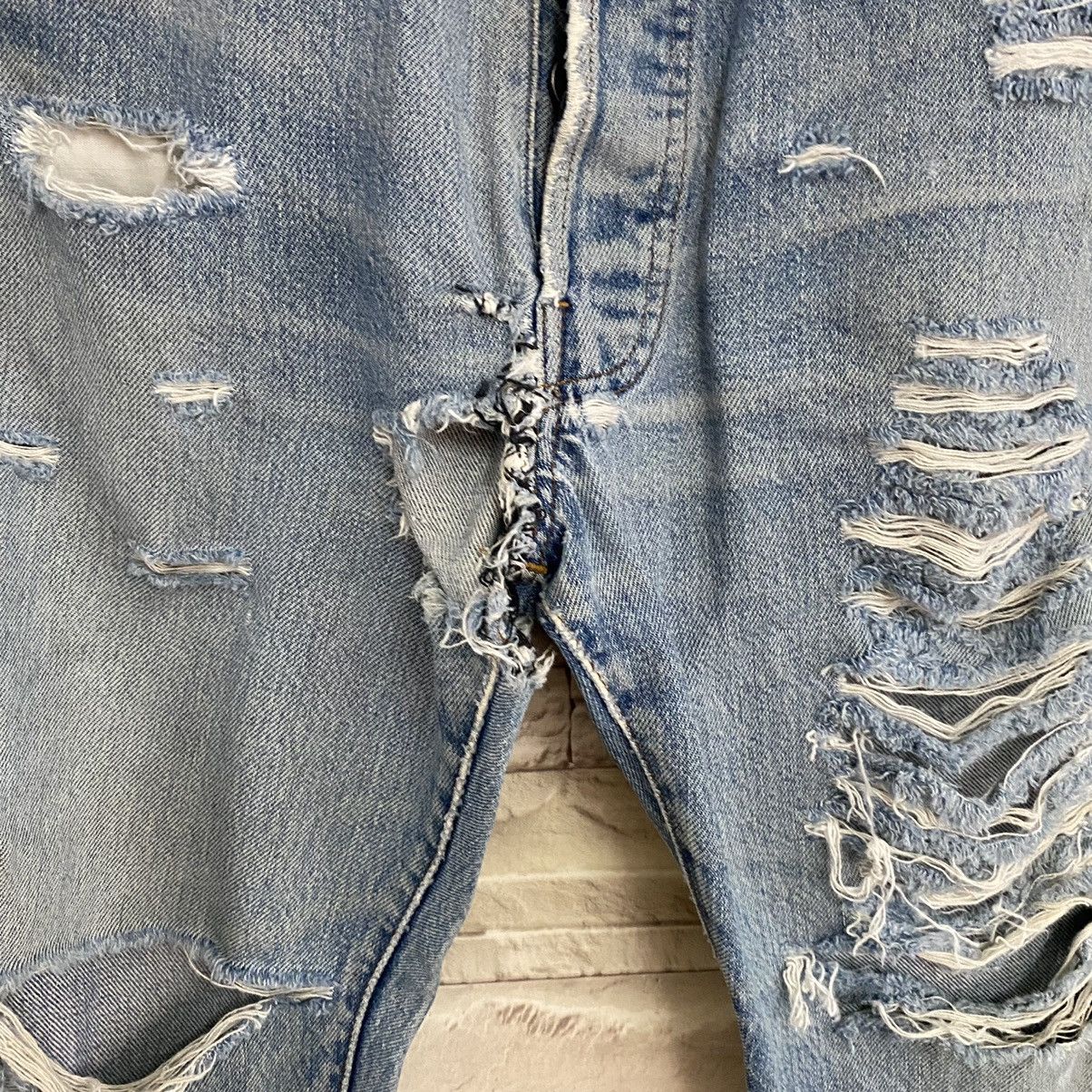 Levi's Vintage 80s Levis 501 Redline Thrashed Jeans Size US 32 / EU 48 - 8 Thumbnail