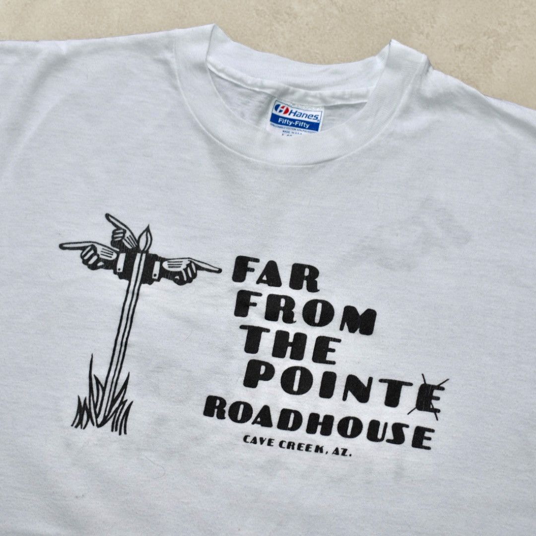 Vintage Vintage 90s ‘Far From the Pointe Roadhouse’ T-Shirt (L) Size US L / EU 52-54 / 3 - 3 Thumbnail