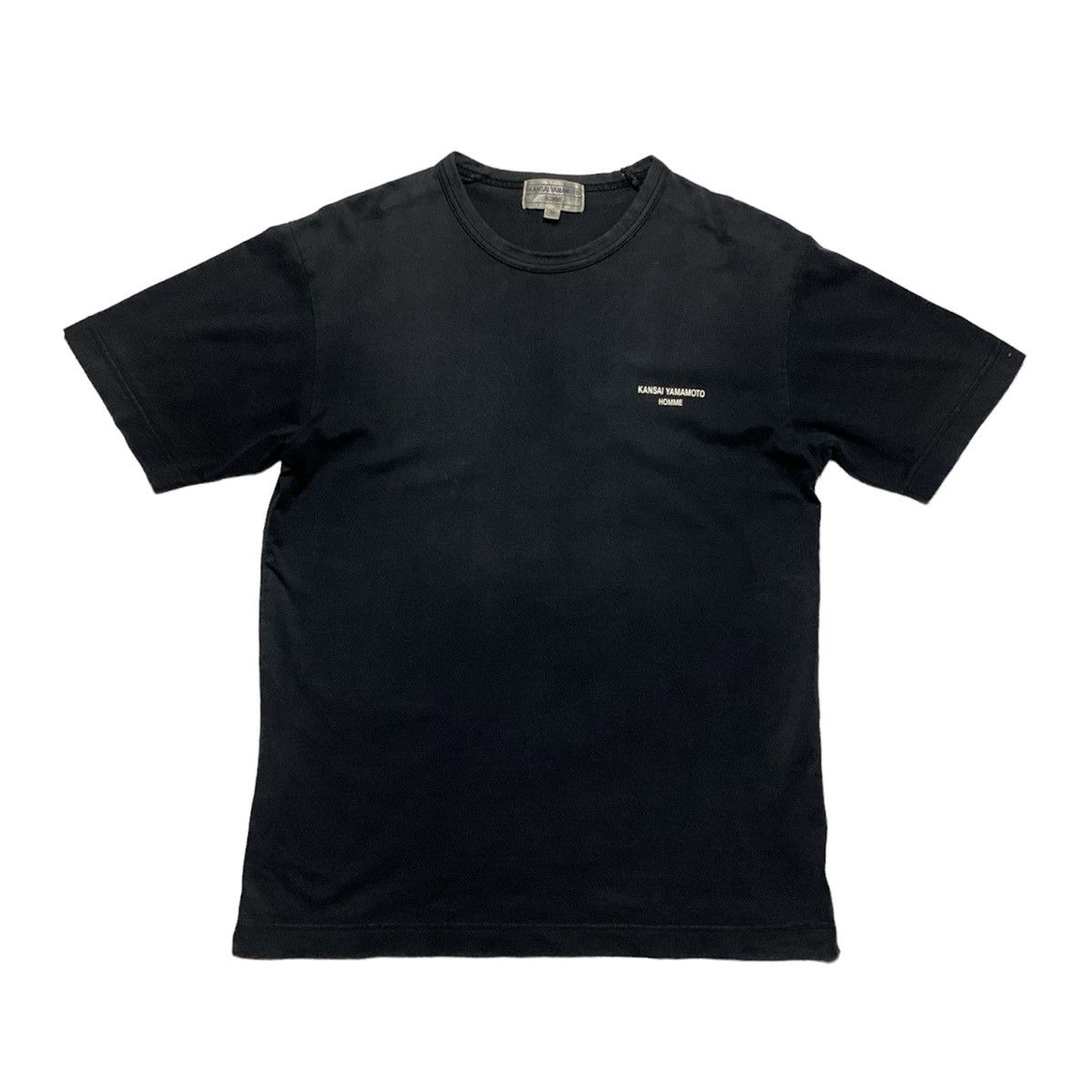 image of Avant Garde x Kansai Yamamoto Vintage Kansai Yamamoto Rubber Spell Out Tshirt in Black (Size Medium