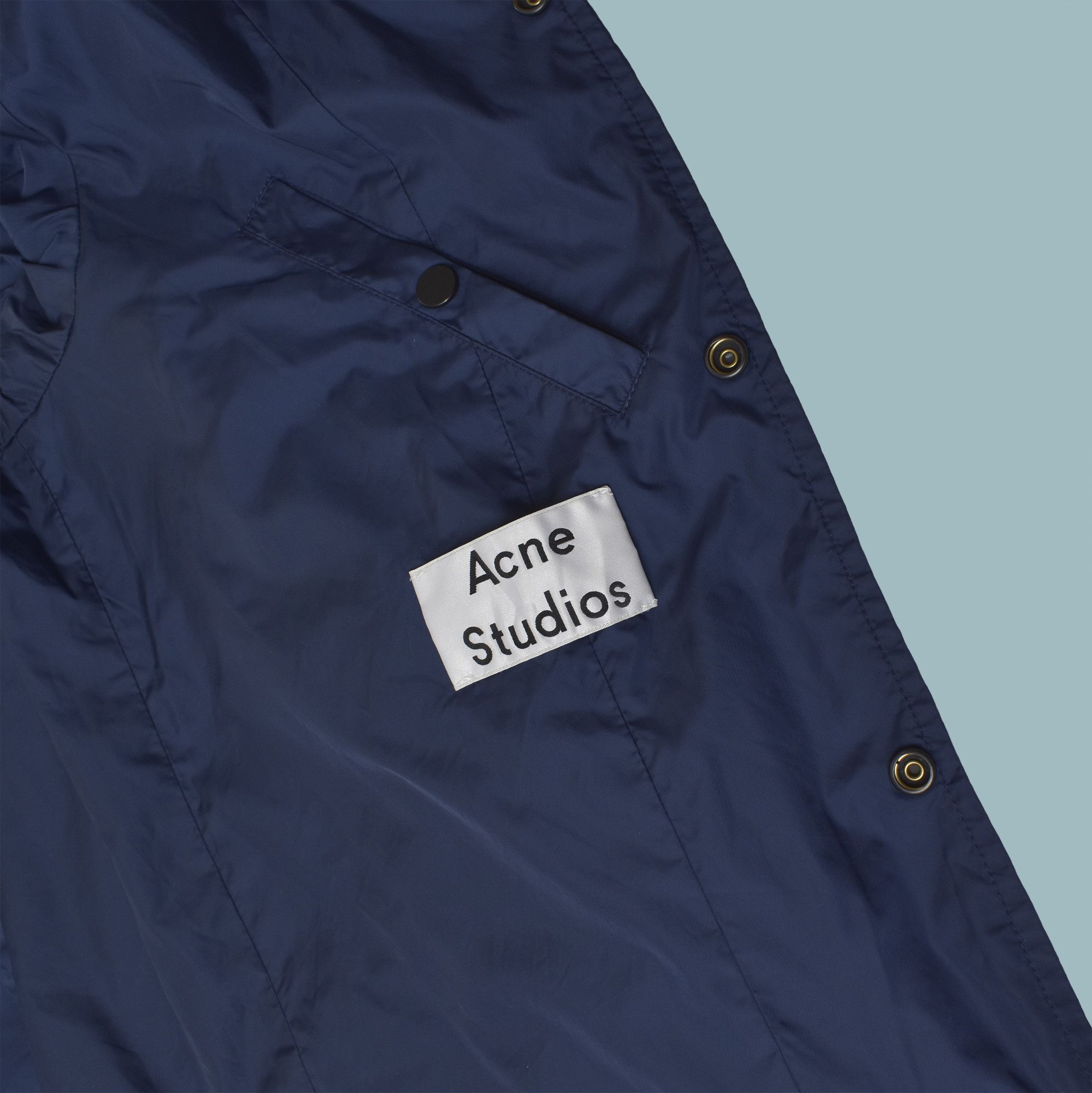Acne Studios Acne Studios Tony Face Coach Jacket Nylon Padded Navy Size US M / EU 48-50 / 2 - 4 Thumbnail