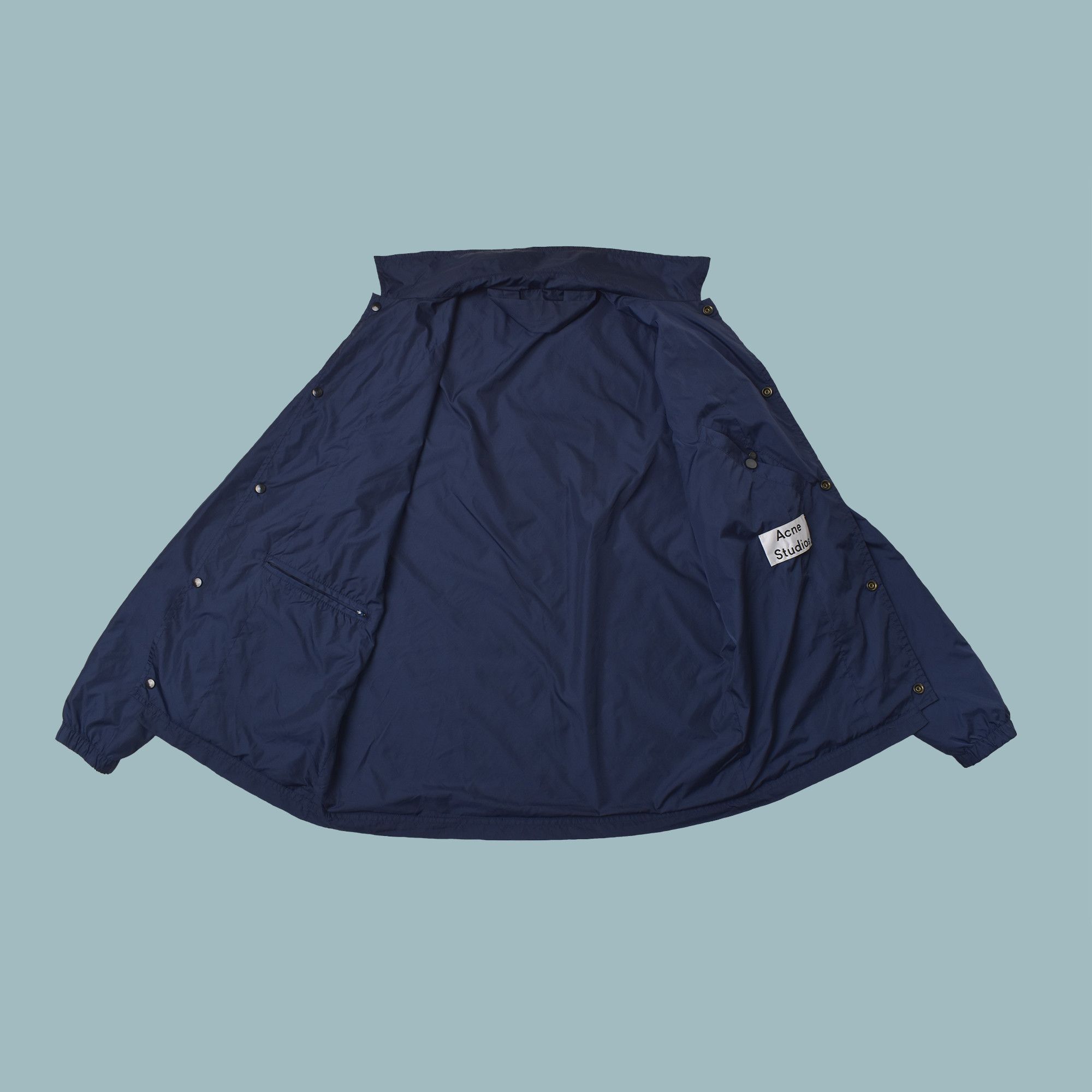 Acne Studios Acne Studios Tony Face Coach Jacket Nylon Padded Navy Size US M / EU 48-50 / 2 - 7 Thumbnail