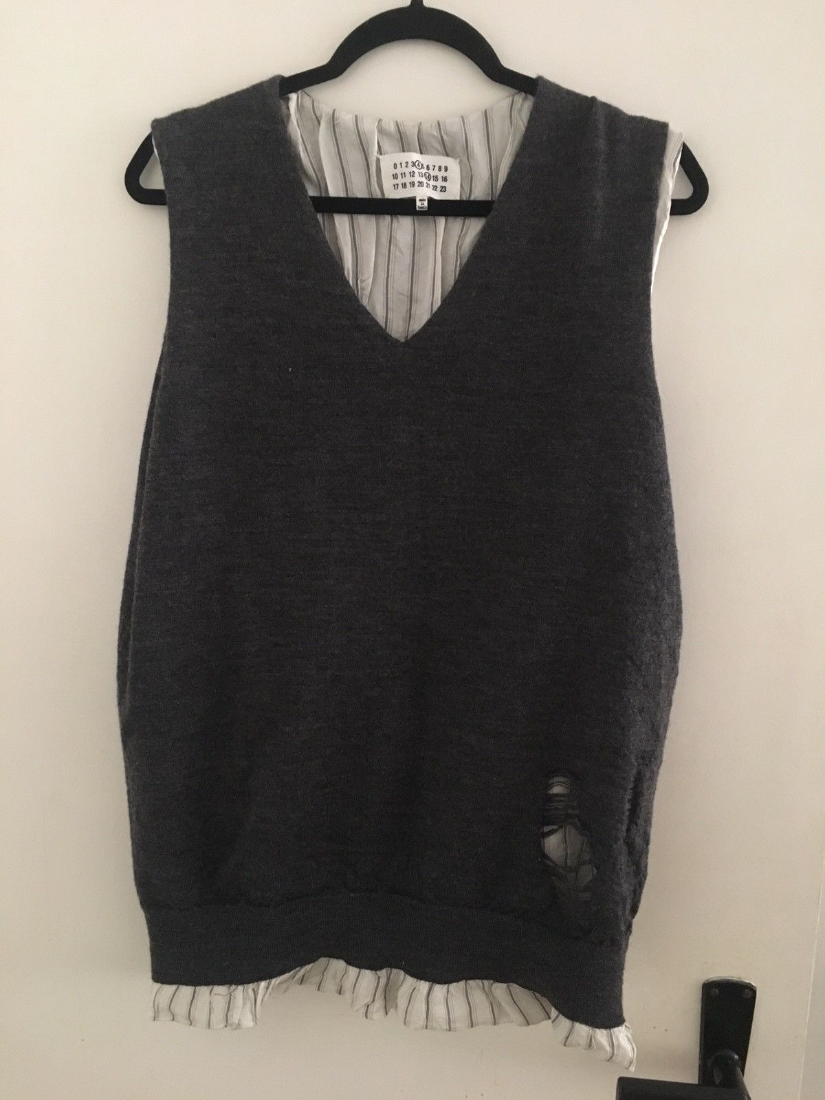 Maison Margiela deconstructed Vest with silk underlayer - Tops
