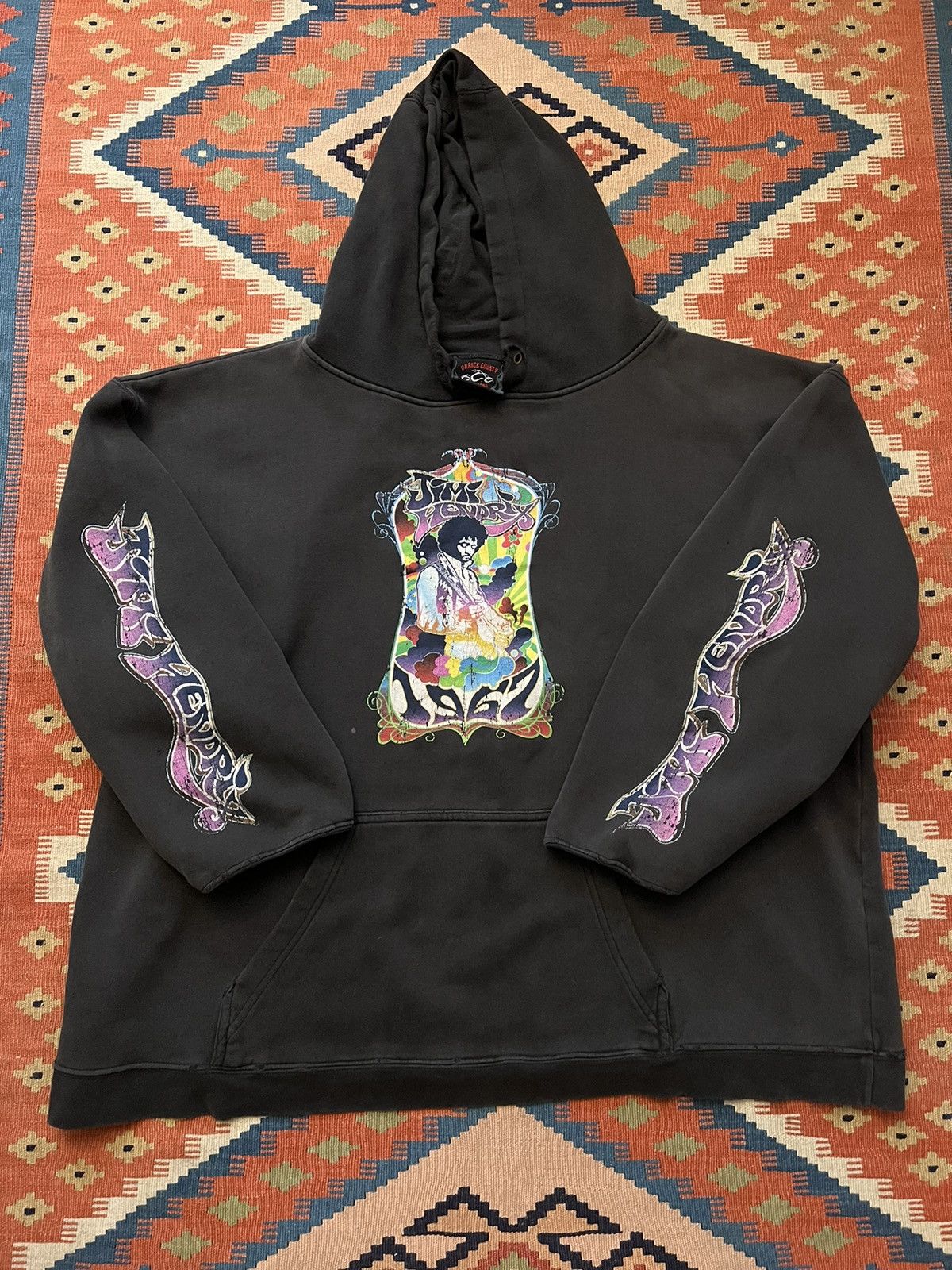 Band Tees Vintage jimi Hendrix band hoodie distressed thrashed Size US XL / EU 56 / 4 - 1 Thumbnail