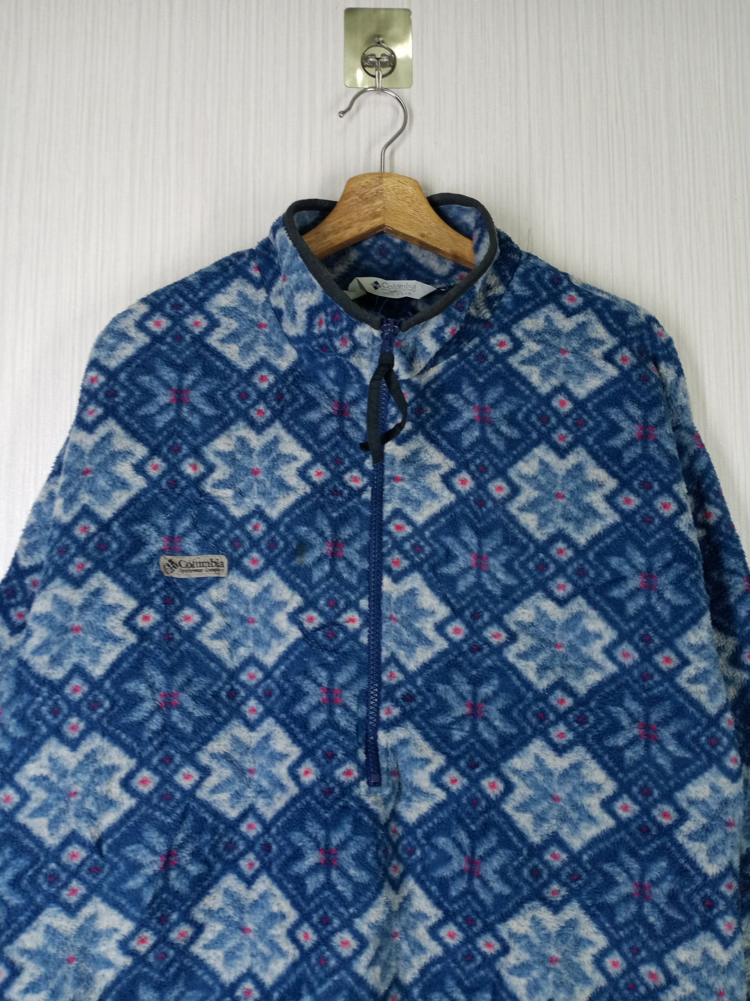 Columbia Vintage Columbia Navoja Native Fleece Half Zipper Jacket Size US L / EU 52-54 / 3 - 2 Thumbnail