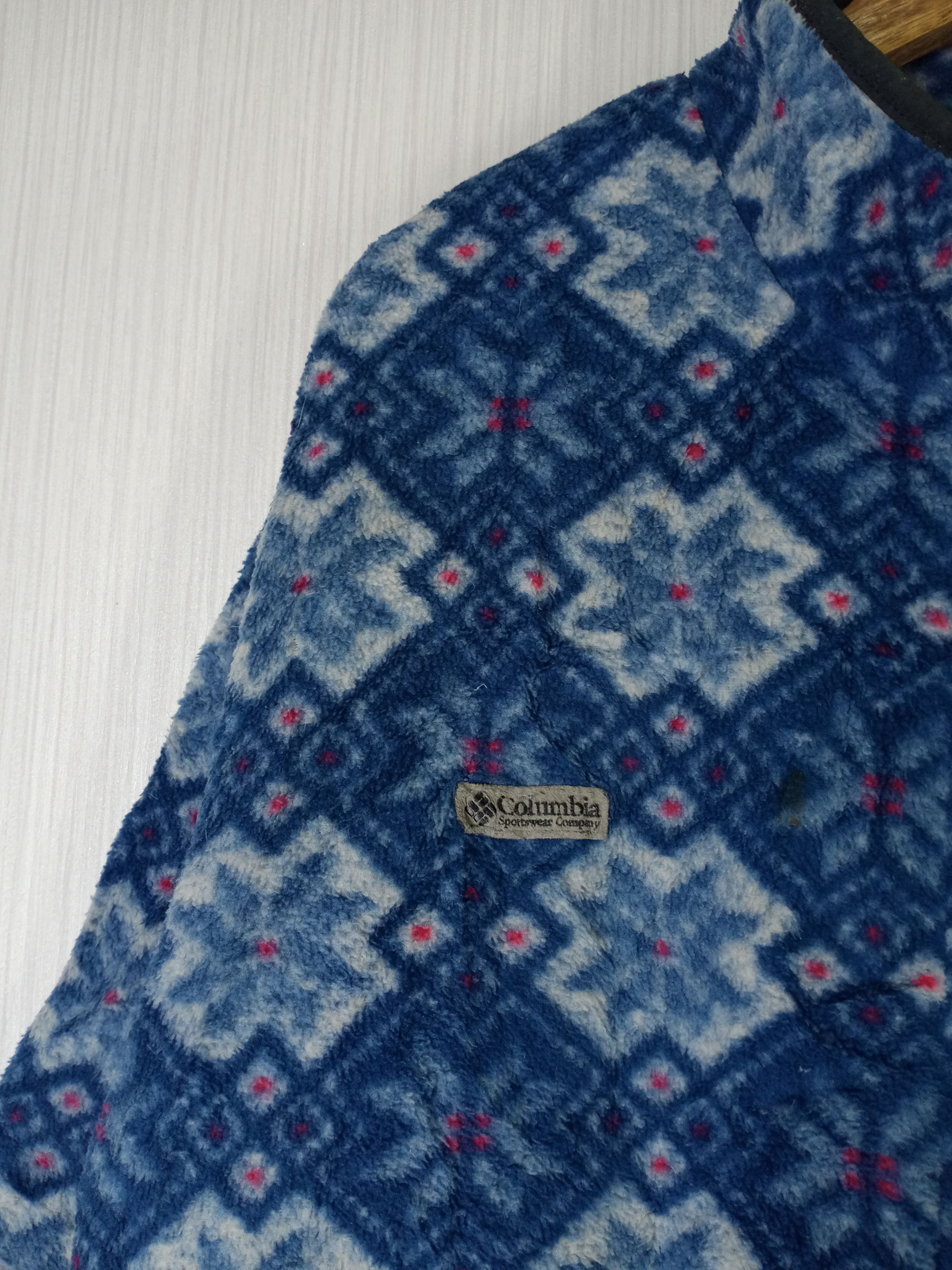 Columbia Vintage Columbia Navoja Native Fleece Half Zipper Jacket Size US L / EU 52-54 / 3 - 3 Thumbnail