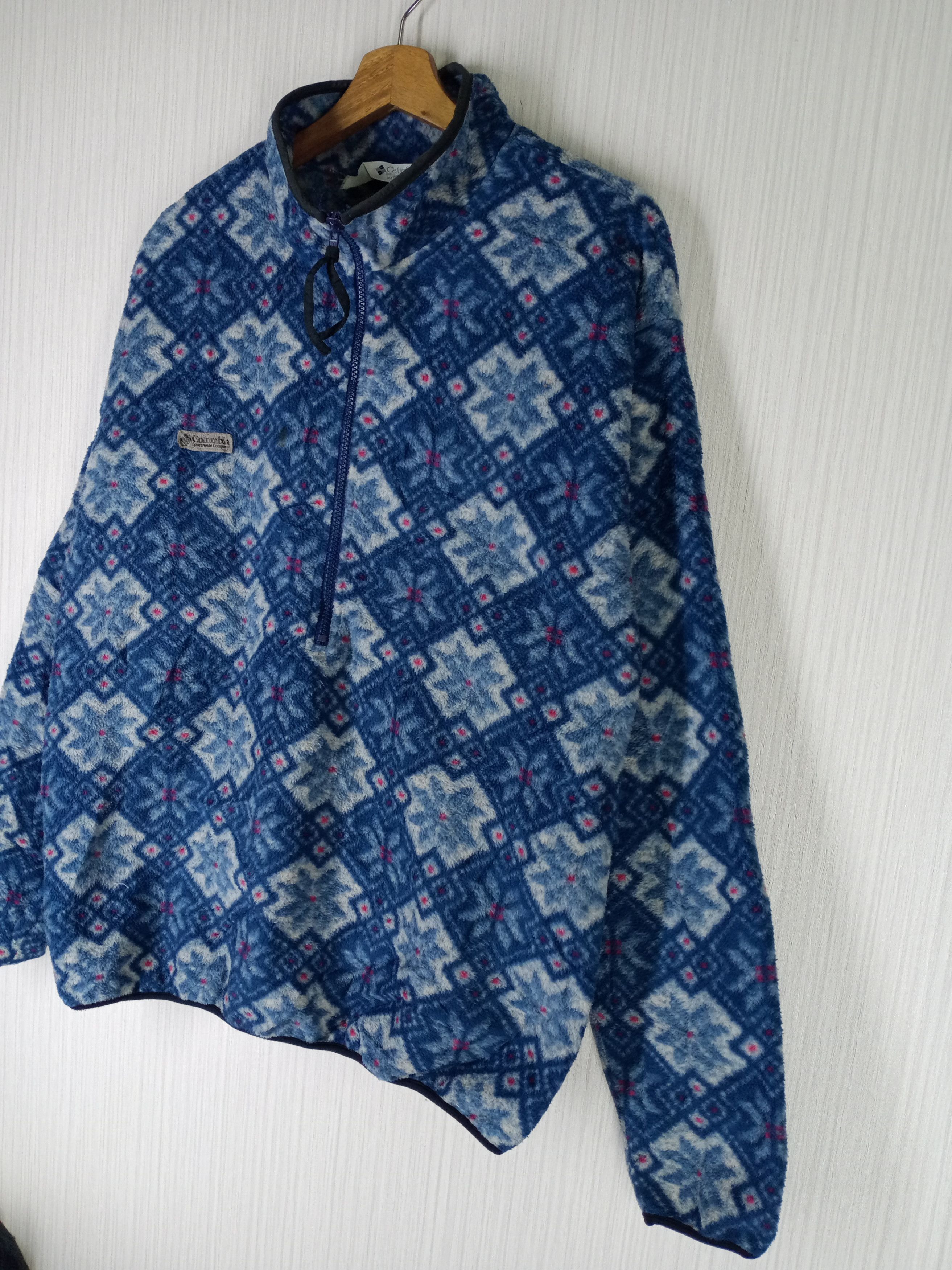 Columbia Vintage Columbia Navoja Native Fleece Half Zipper Jacket Size US L / EU 52-54 / 3 - 4 Thumbnail