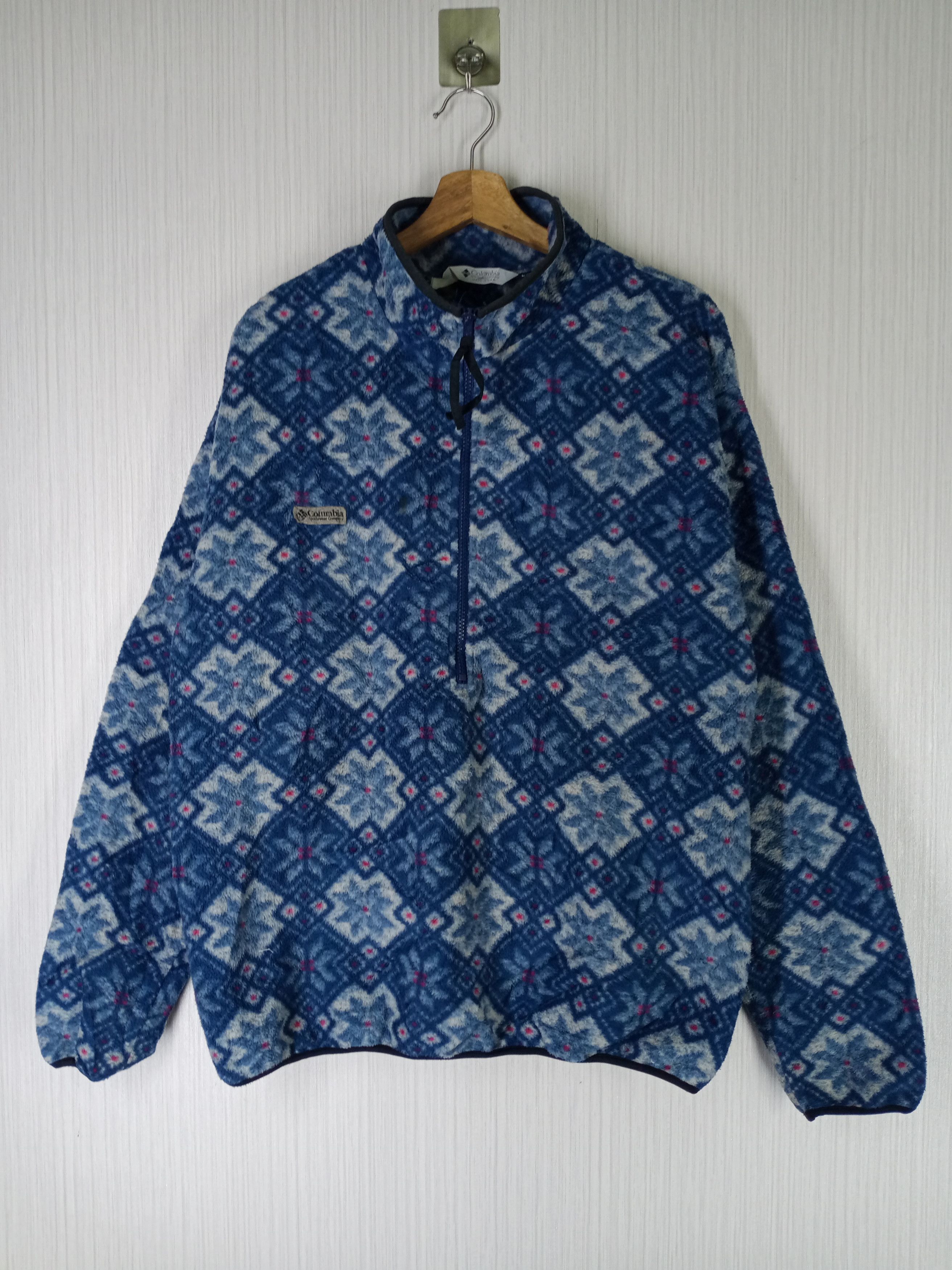 Columbia Vintage Columbia Navoja Native Fleece Half Zipper Jacket Size US L / EU 52-54 / 3 - 1 Thumbnail