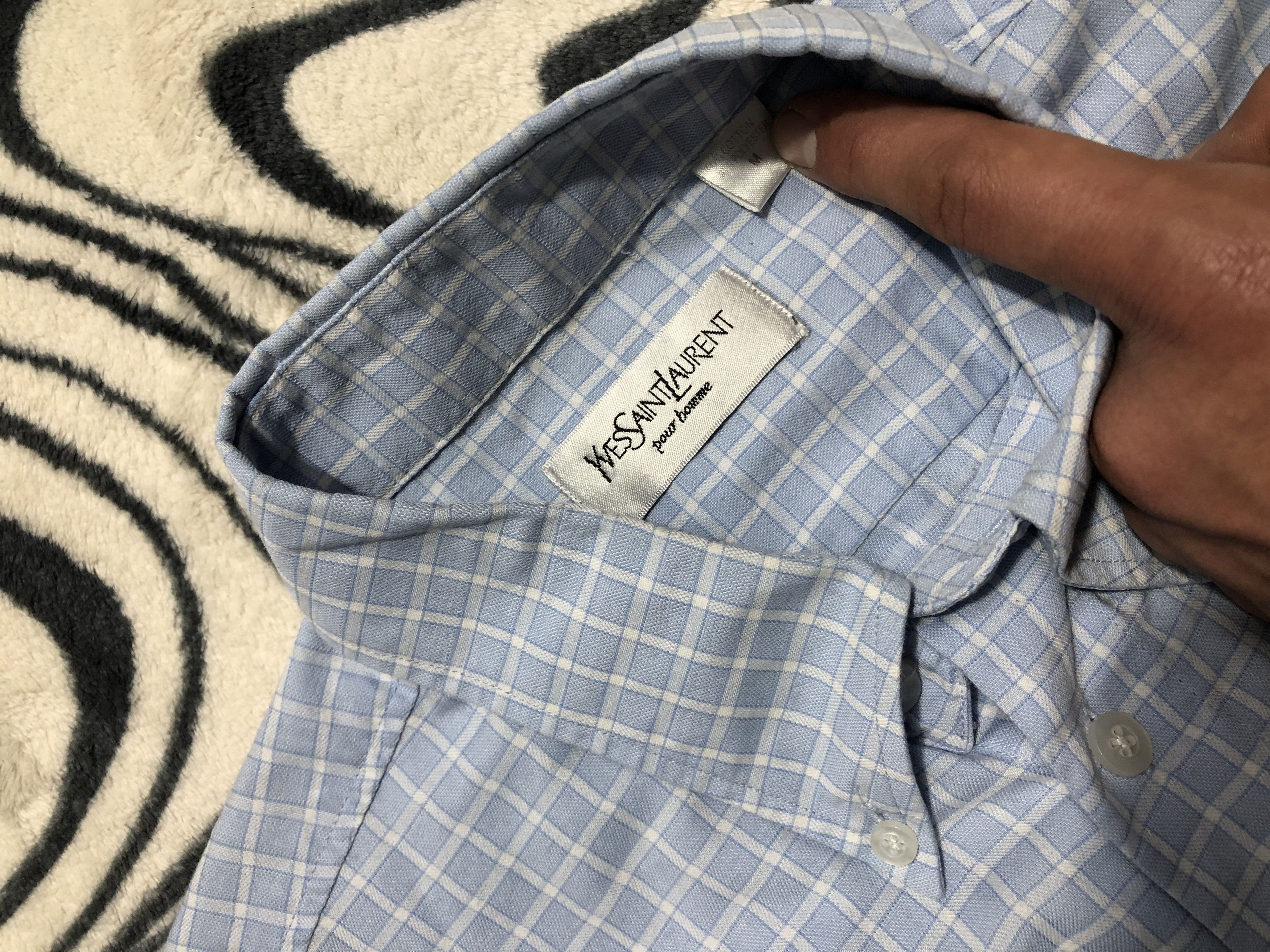 Yves Saint Laurent Yves Saint Laurent YSL Mens Short Sleeve Shirt Size US L / EU 52-54 / 3 - 4 Thumbnail