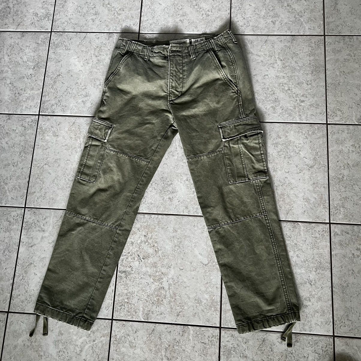 タグ付未使用 ABERCROMBIE & FITCH vintage cargo Vintage Abercrombie and Fitch Cargo Shorts with belt Size 30