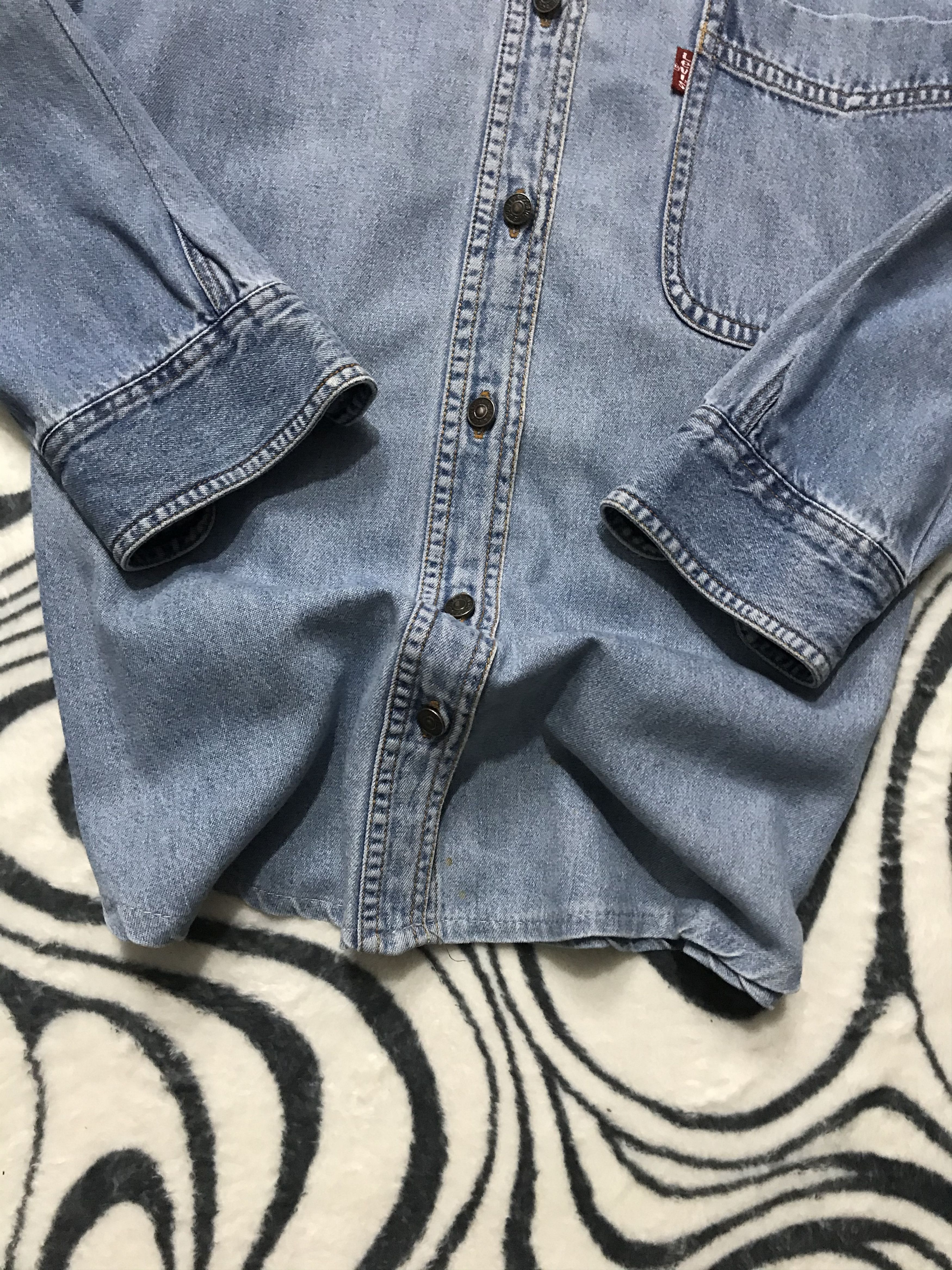 Levi's × Levi's Vintage Clothing × Vintage Vintage Levis Blue Denim Shirt Size S / US 4 / IT 40 - 3 Thumbnail