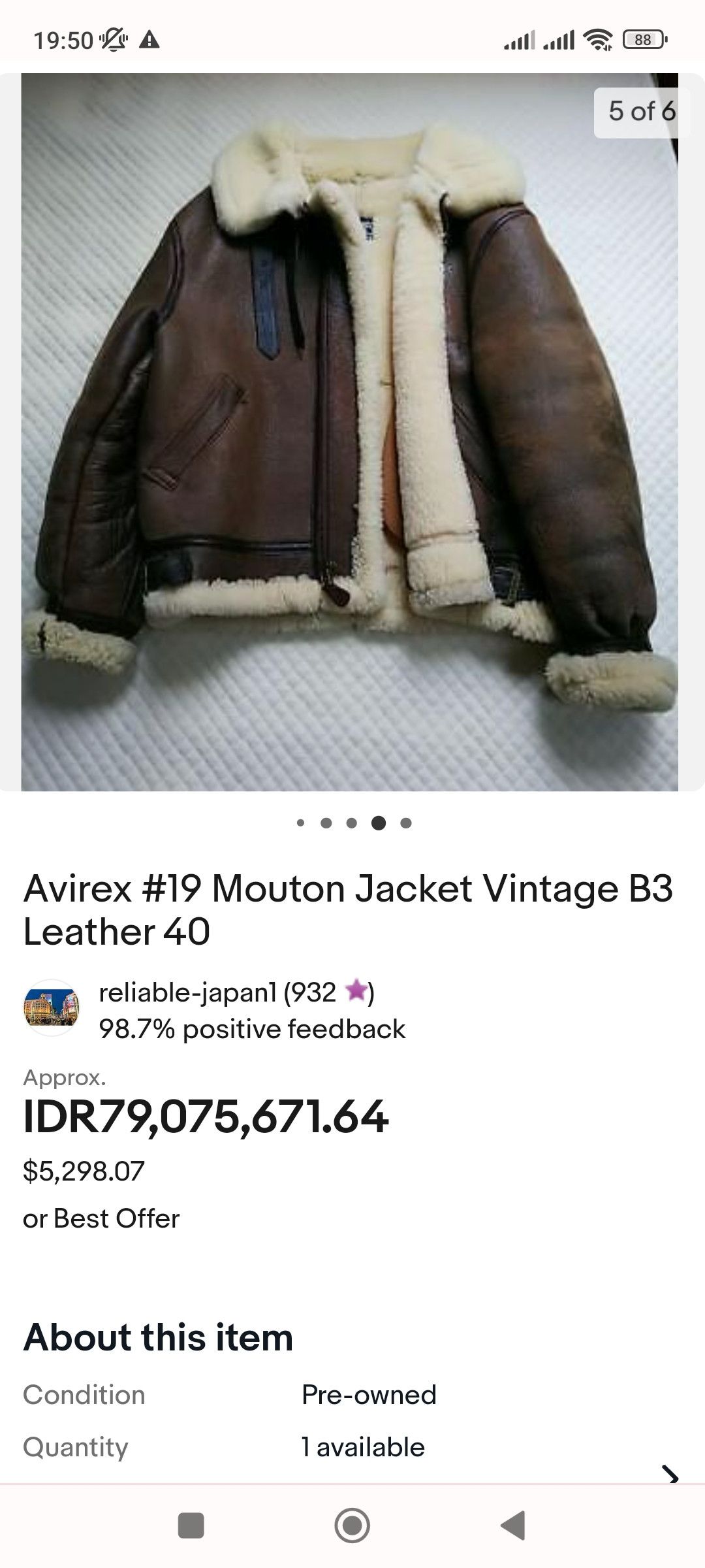 Avirex AVIREX LIMITED LEATHER TYPE B3 SHEEPSKIN HOOD FLIGHT JACKET Size US S / EU 44-46 / 1 - 16 Thumbnail