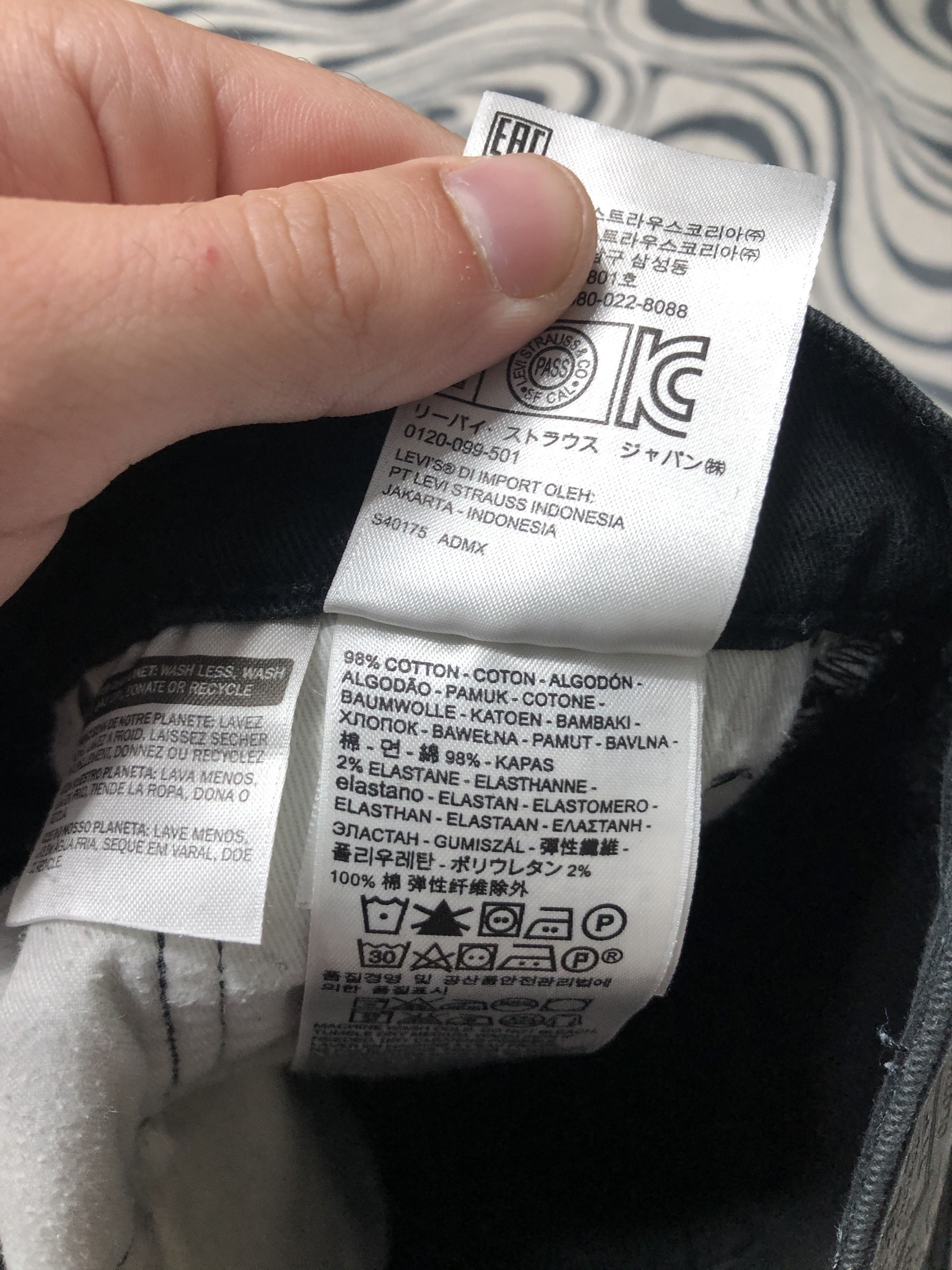 Levi's Levis 522 Vintage Mens Black Denim Pants Jeans Size US 30 / EU 46 - 5 Thumbnail