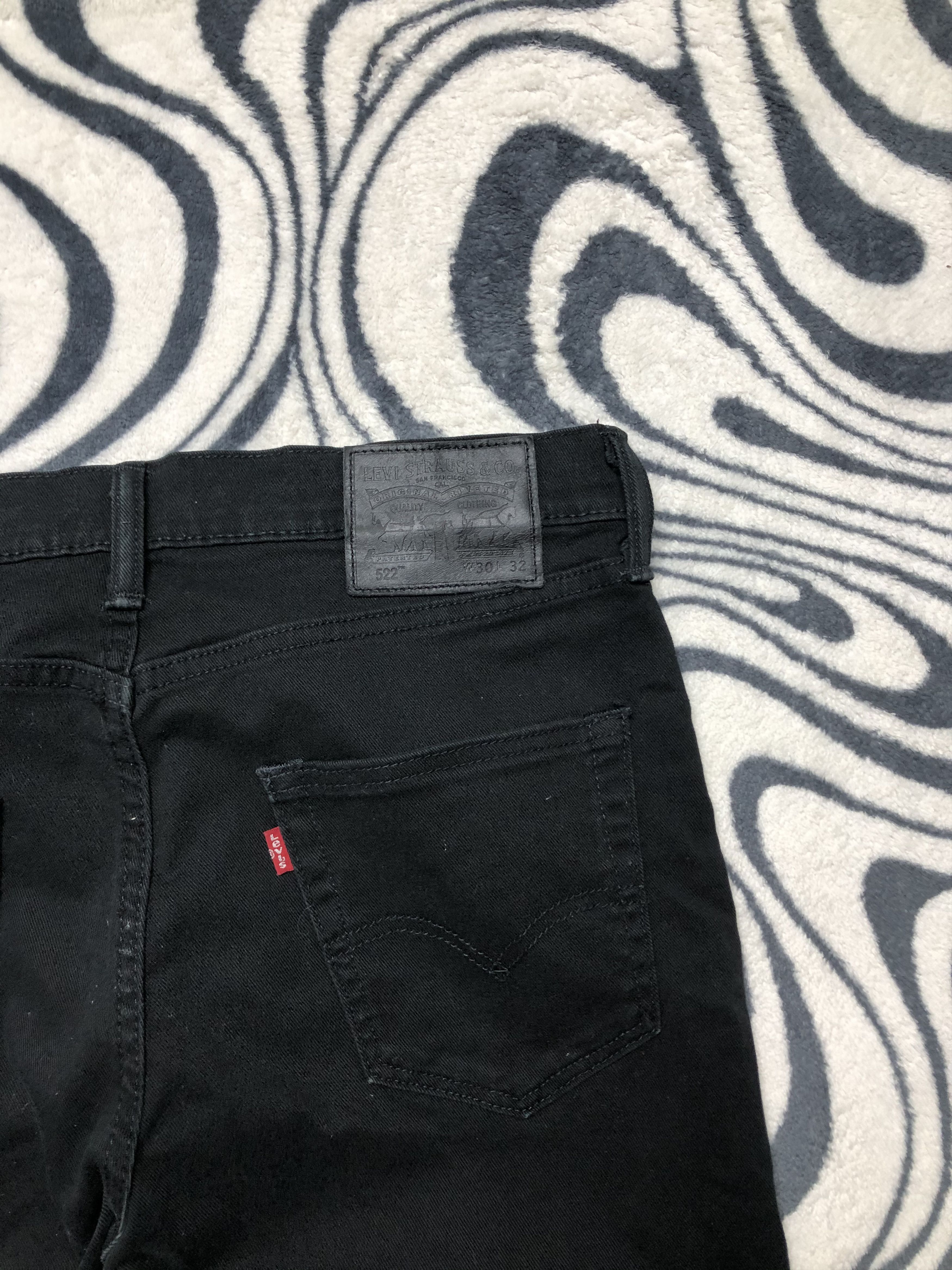 Levi's Levis 522 Vintage Mens Black Denim Pants Jeans Size US 30 / EU 46 - 2 Thumbnail