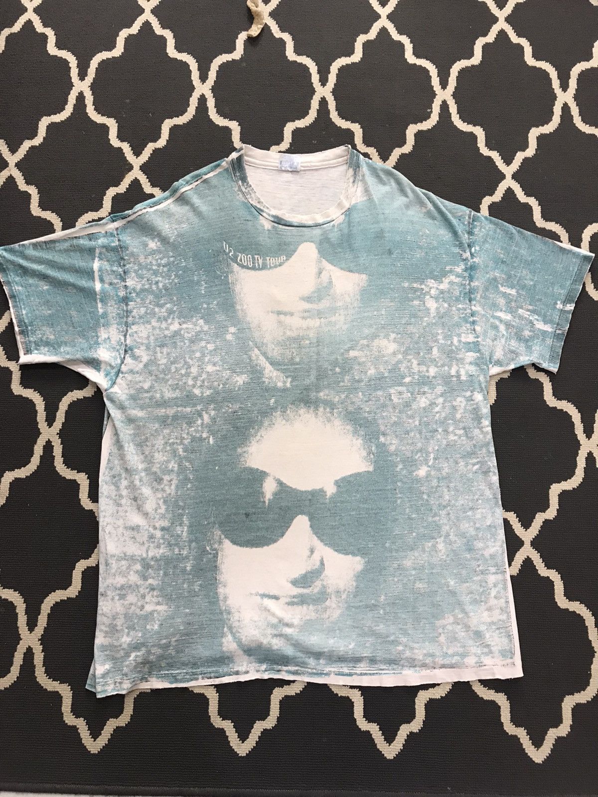 Band Tees × Vintage VINTAGE U2 ZOO TOUR RARE ITEM full print Size US XL / EU 56 / 4 - 1 Thumbnail
