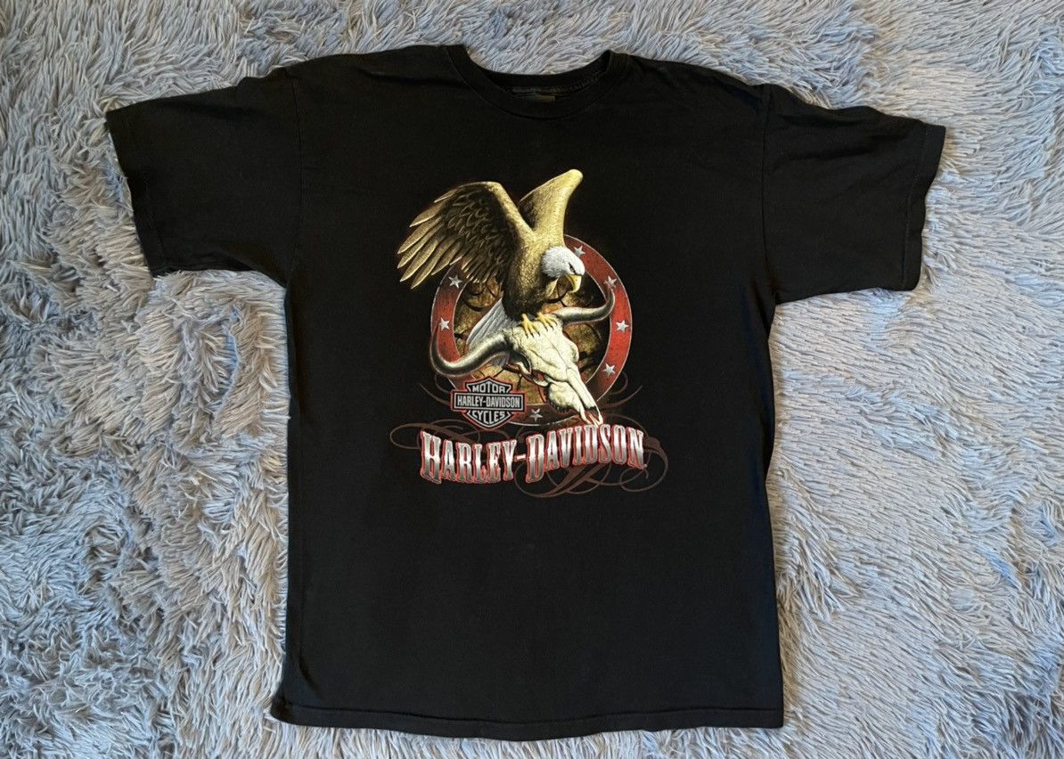 Harley Davidson × Vintage Harley Davidson 2009 vintage Y2K eagle t-shirt Size US M / EU 48-50 / 2 - 1 Thumbnail
