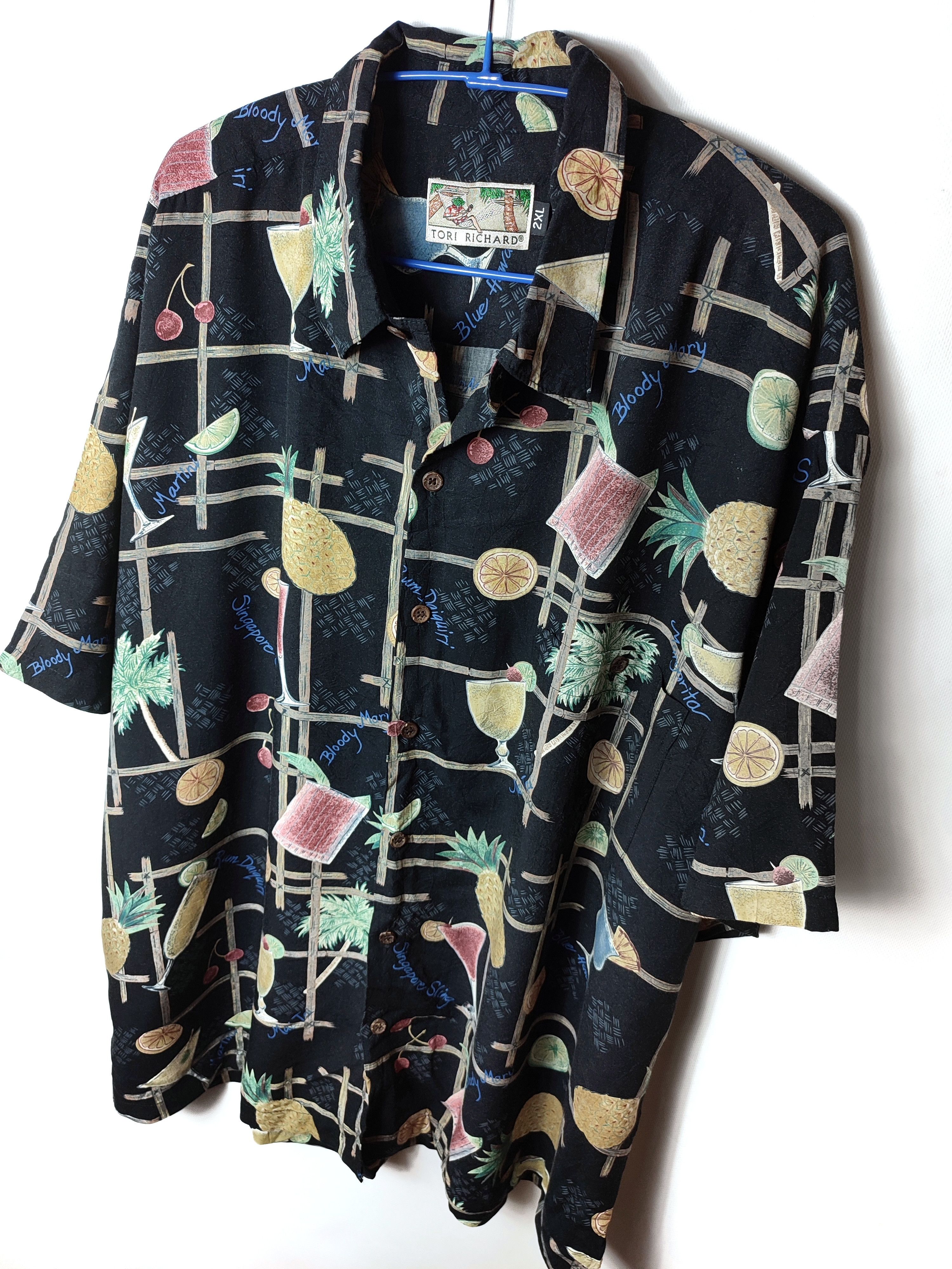 Tori Richard Vintage Cocktails Hawaiian shirt Size US XL / EU 56 / 4 - 2 Thumbnail