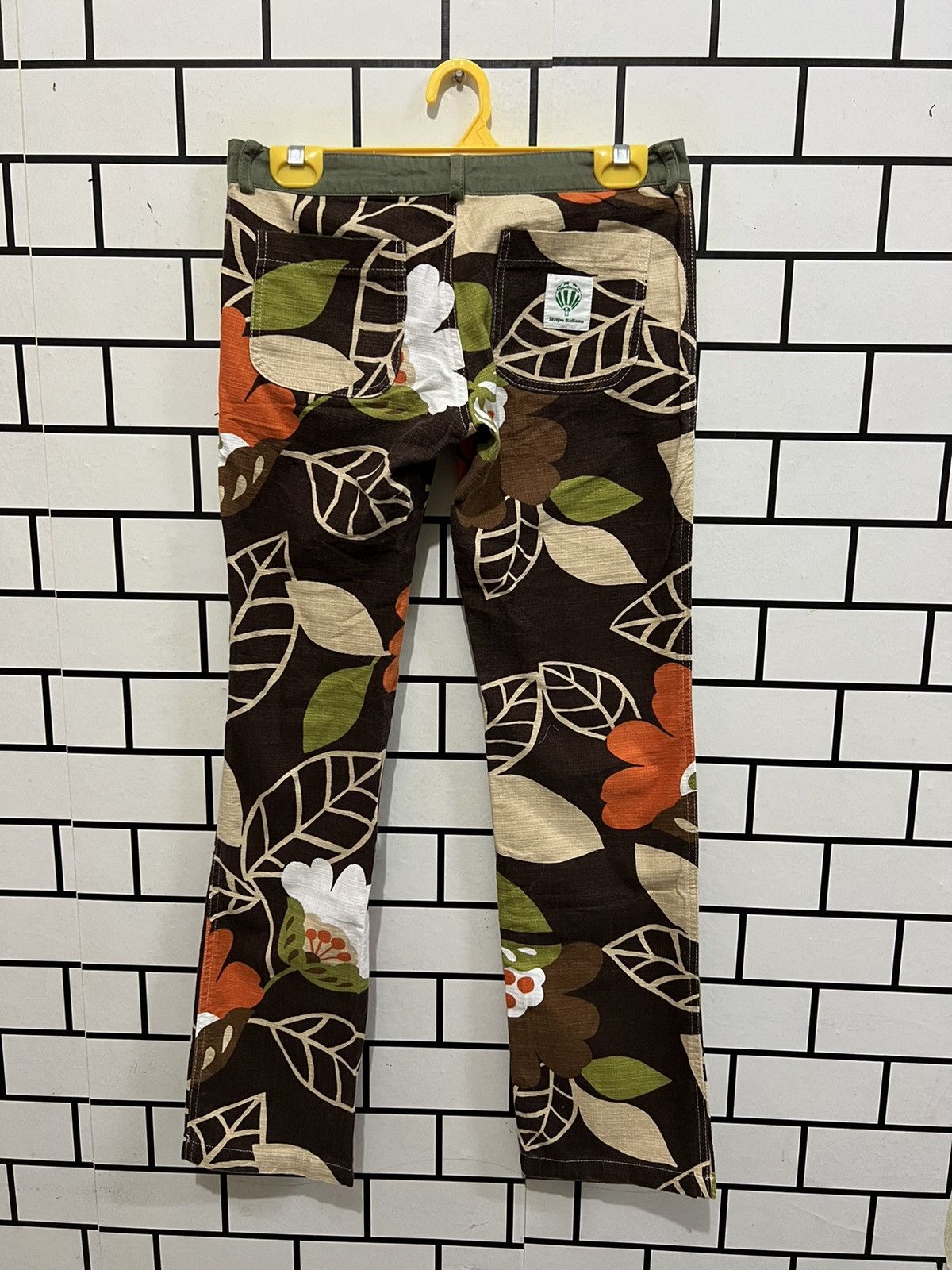 Stripe Balloon Floral Vintage Japan Pant